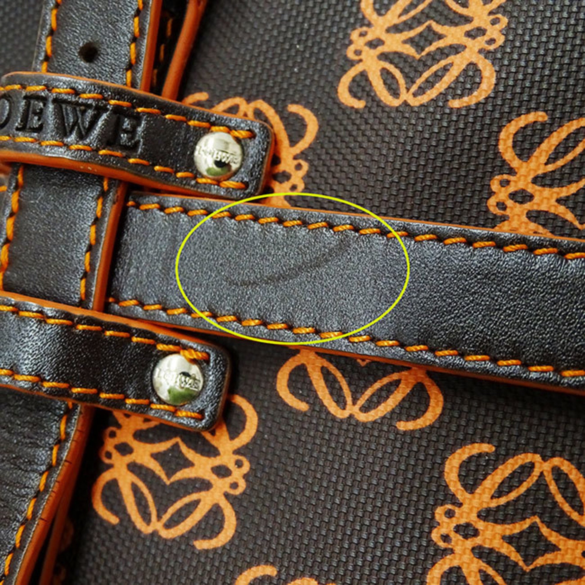 Loewe Brown Orange Pvc Tote Bag (Pre-Owned)