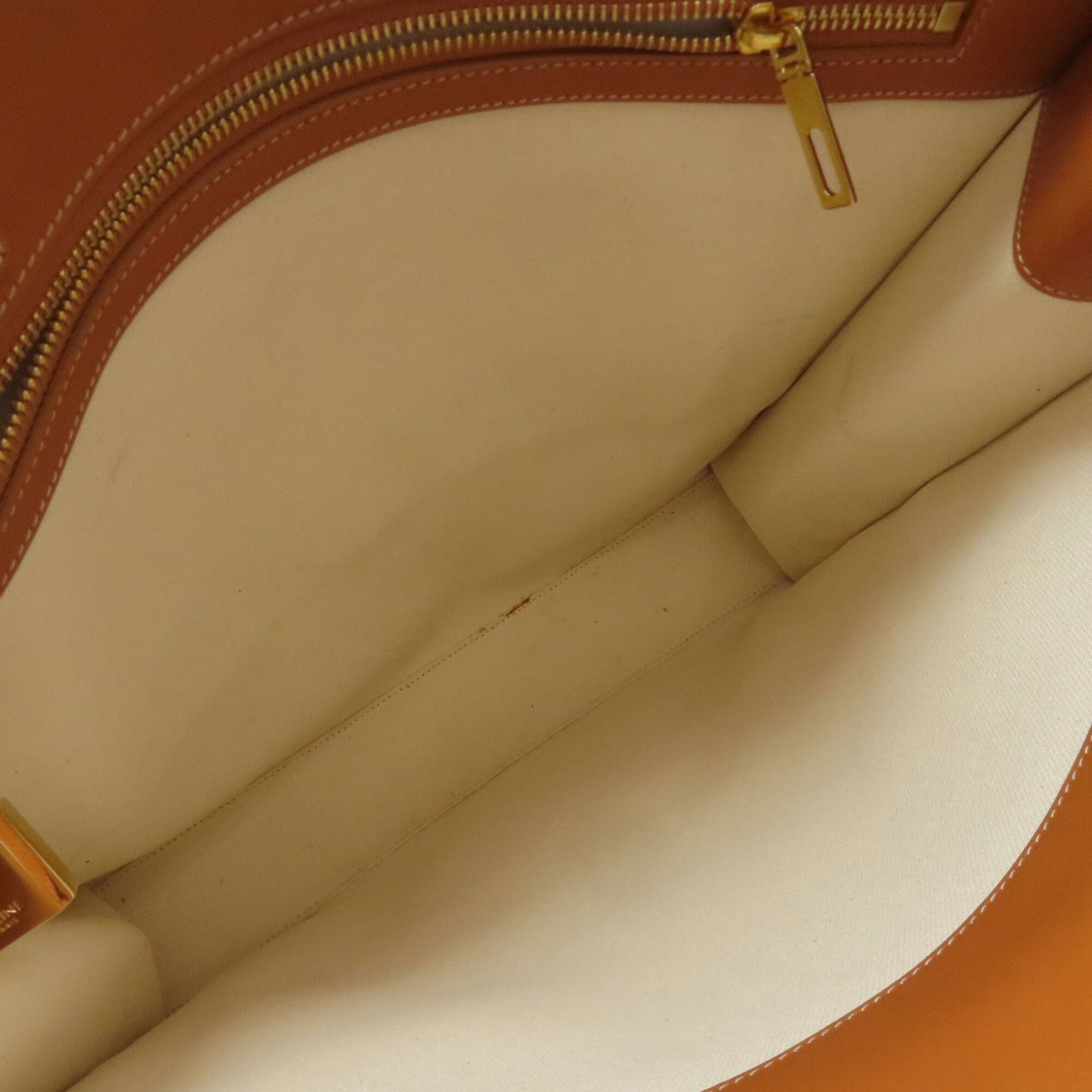 Celine Brown White Canvas Tote Bag (Pre-Owned)