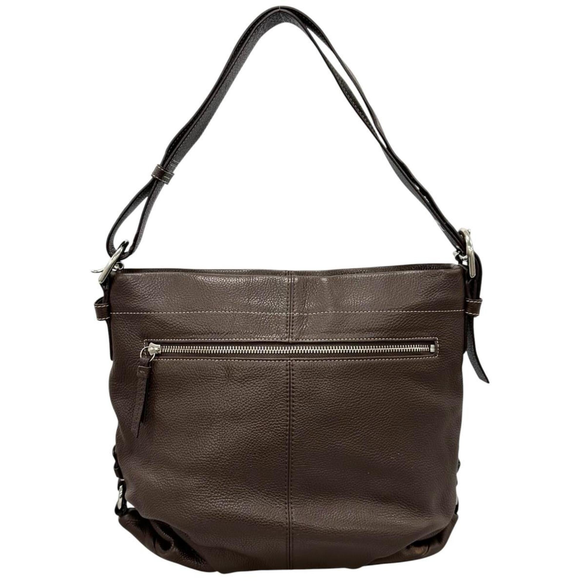 Coach Brown Leather Handbag Shoulder Bag (Pre-Owned)