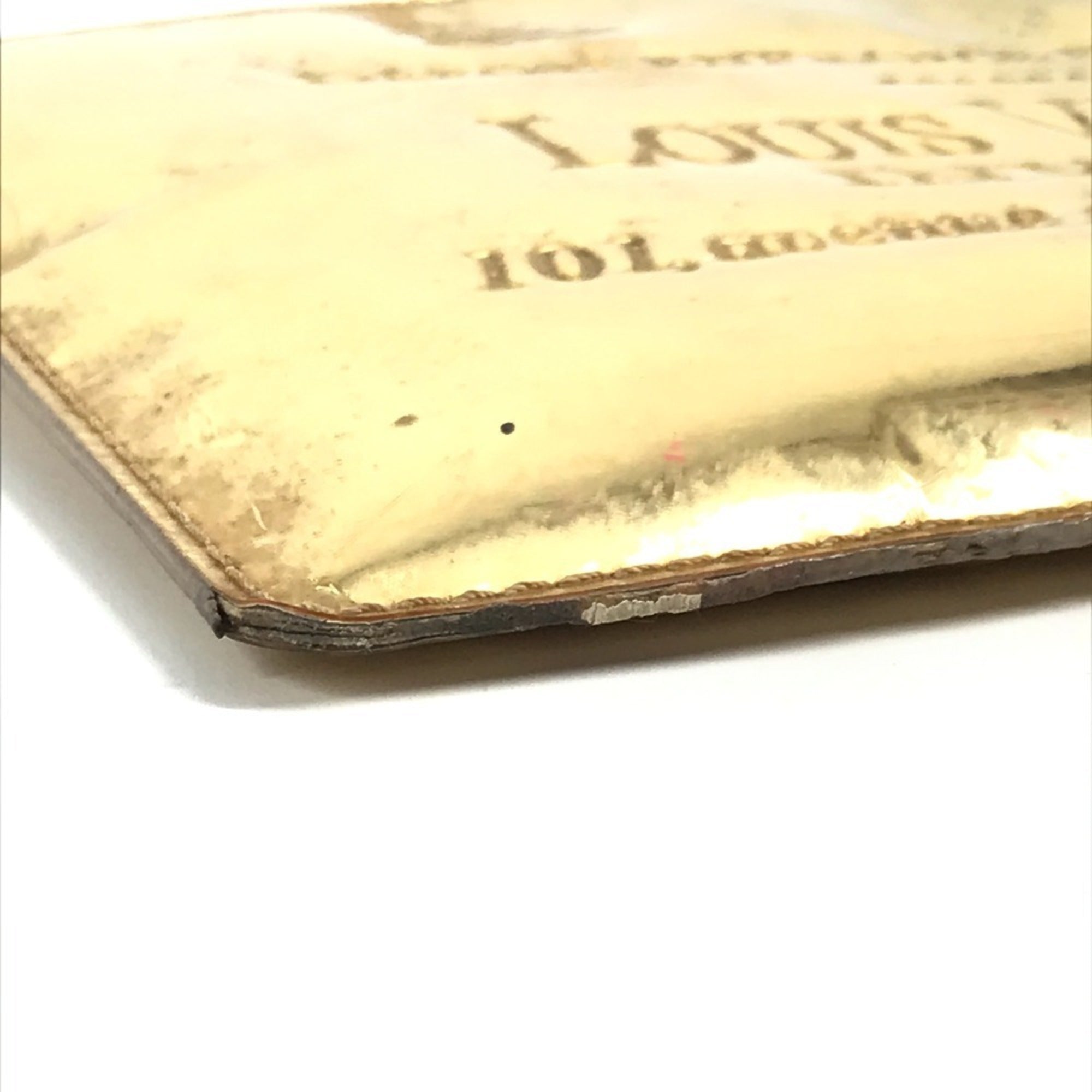 Louis Vuitton Gold Monogram Miroir Clutch Bag Handbag Pochette Pouch Shoulder Bag (Pre-Owned)