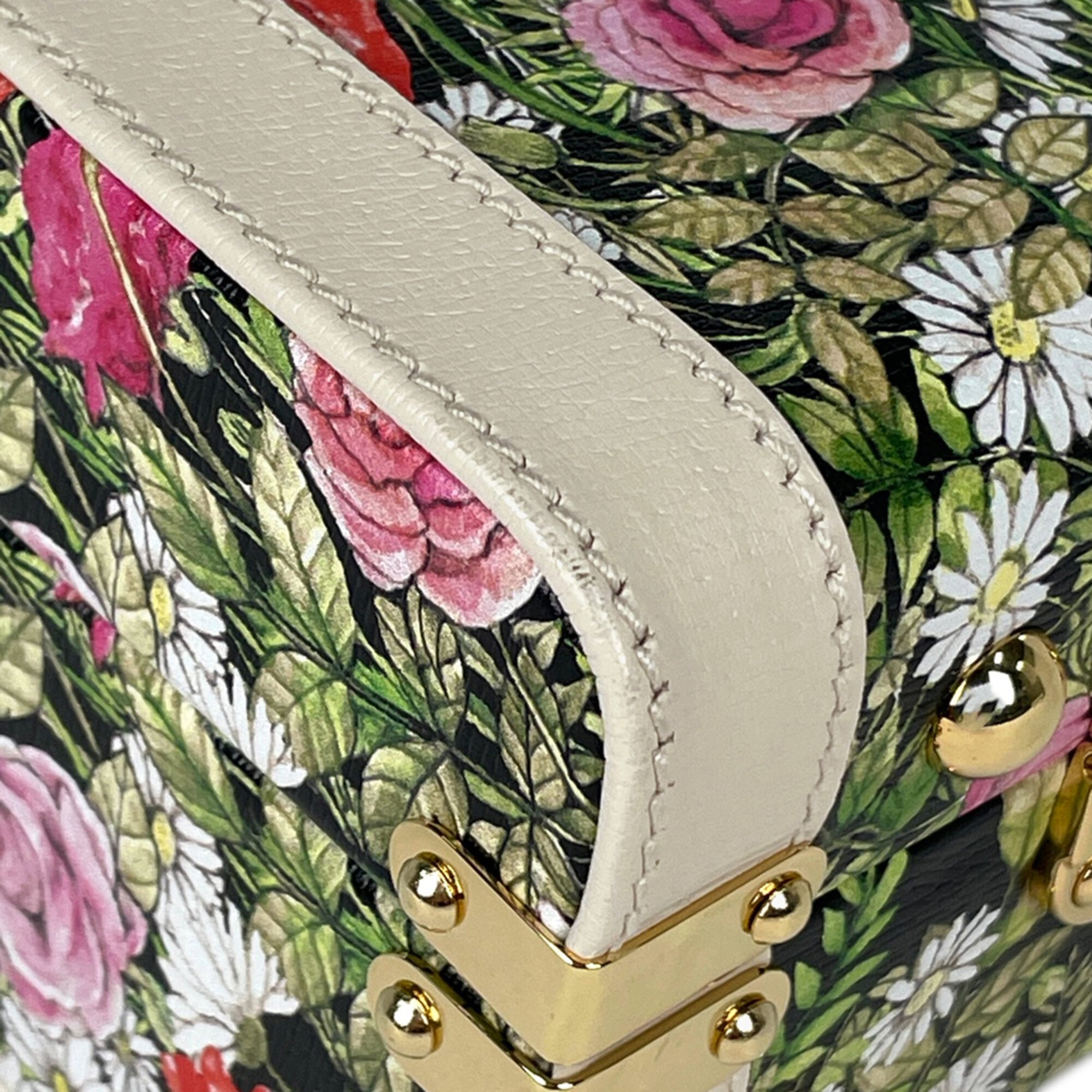 Gucci Ivory Multi-Color Leather Handbag Shoulder Bag (Pre-Owned)