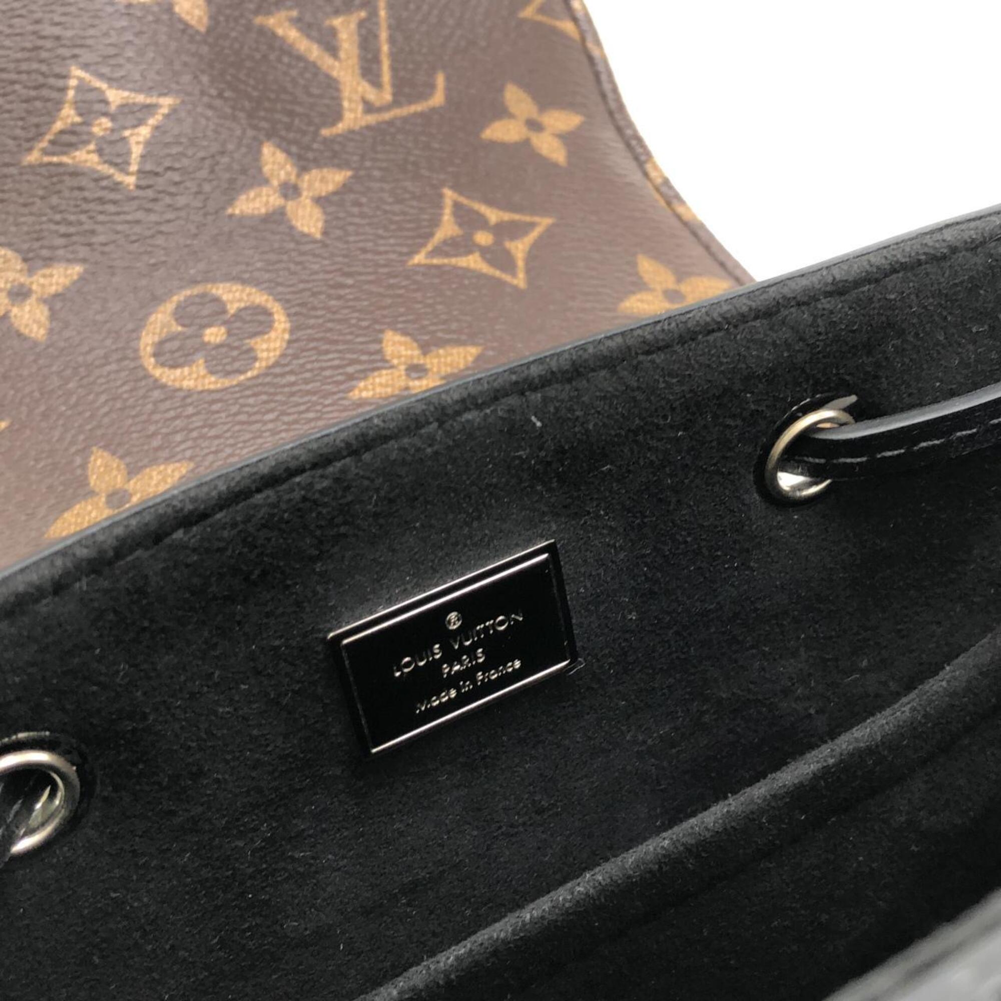 Louis Vuitton Black Coated Canvas Backpack (Pre-Owned)