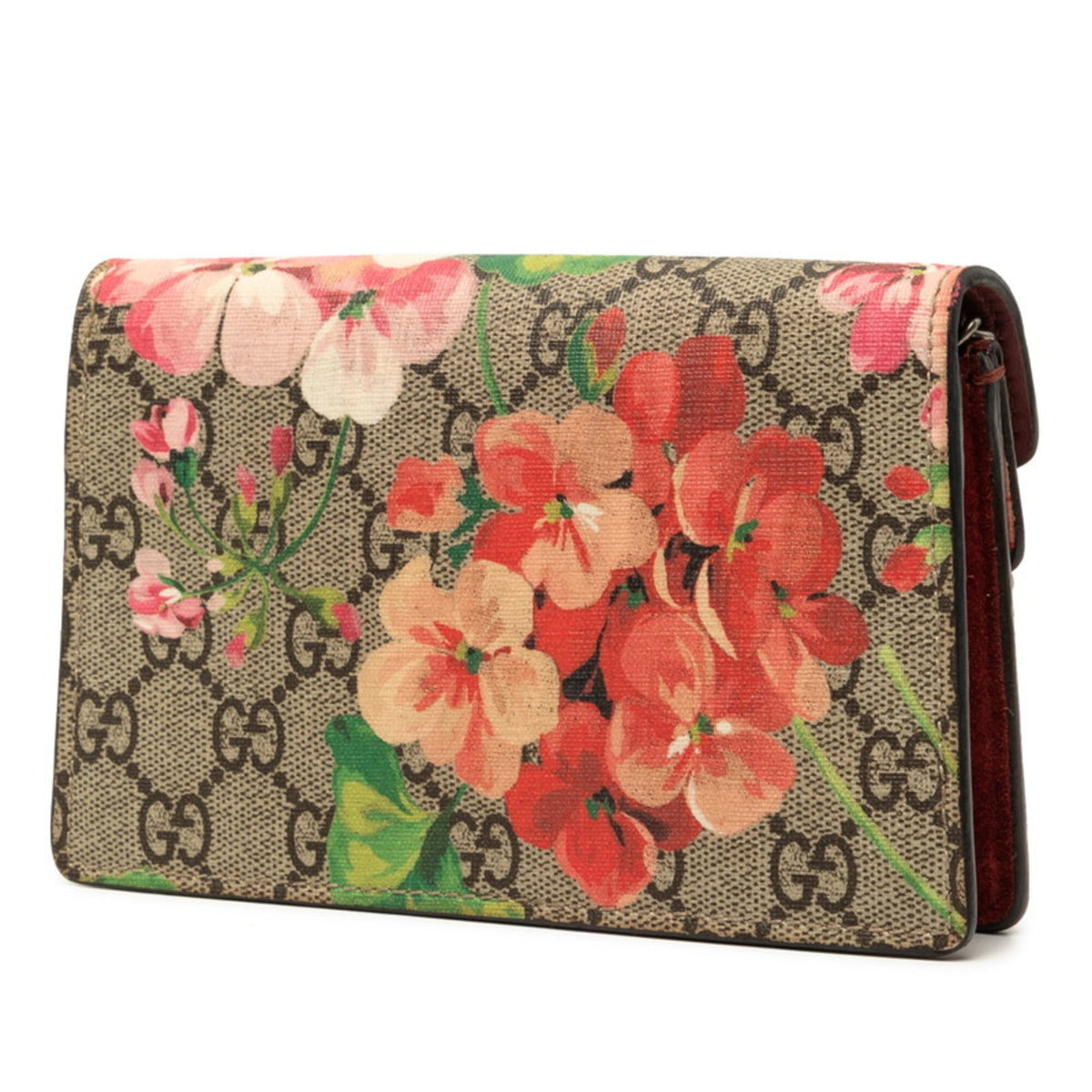 Gucci Gg Blooms Multi-Color Pvc Suede Leather Pochette Shoulder Bag (Pre-Owned)