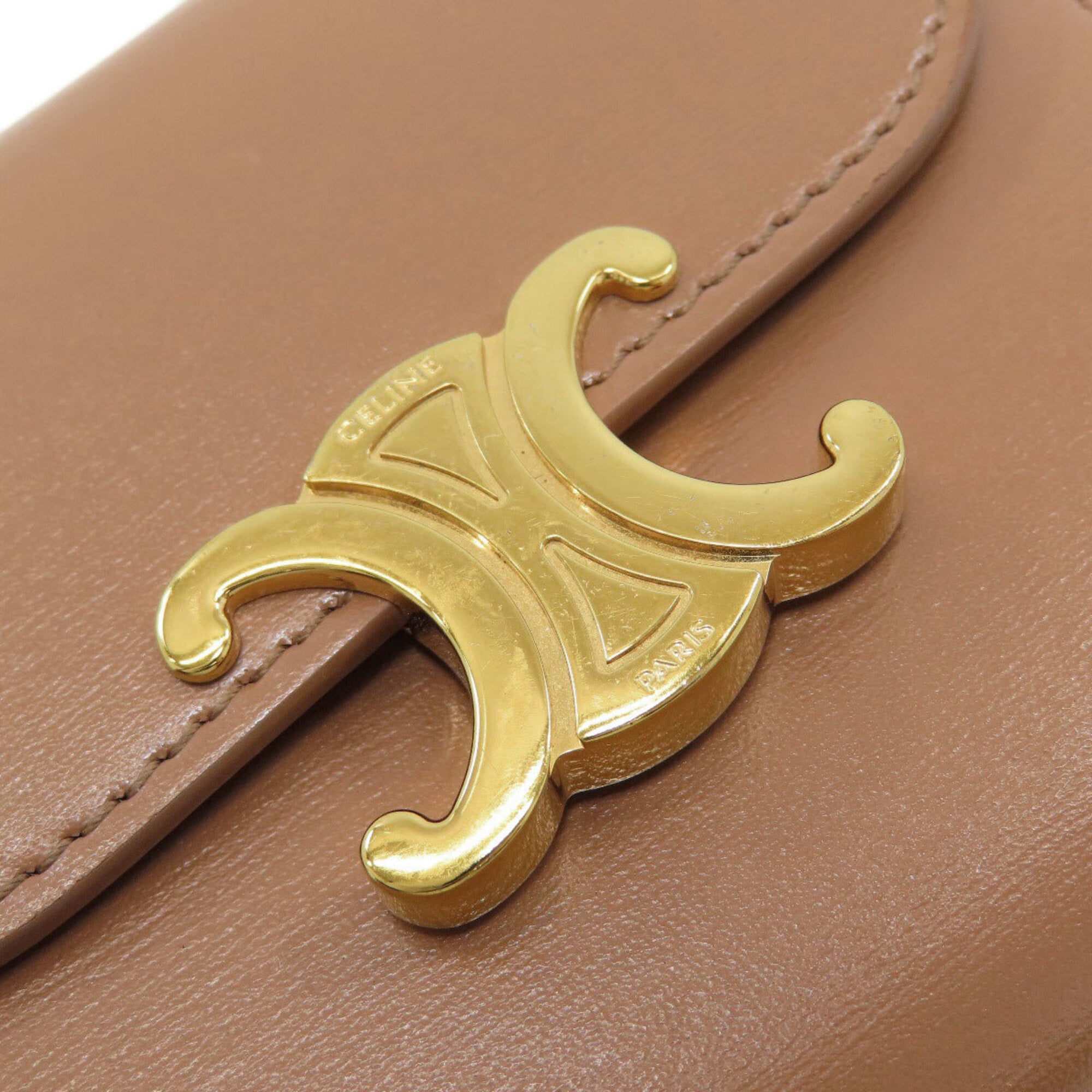 Celine Brown Leather Wallet (Tri-Fold) (Pre-Owned)