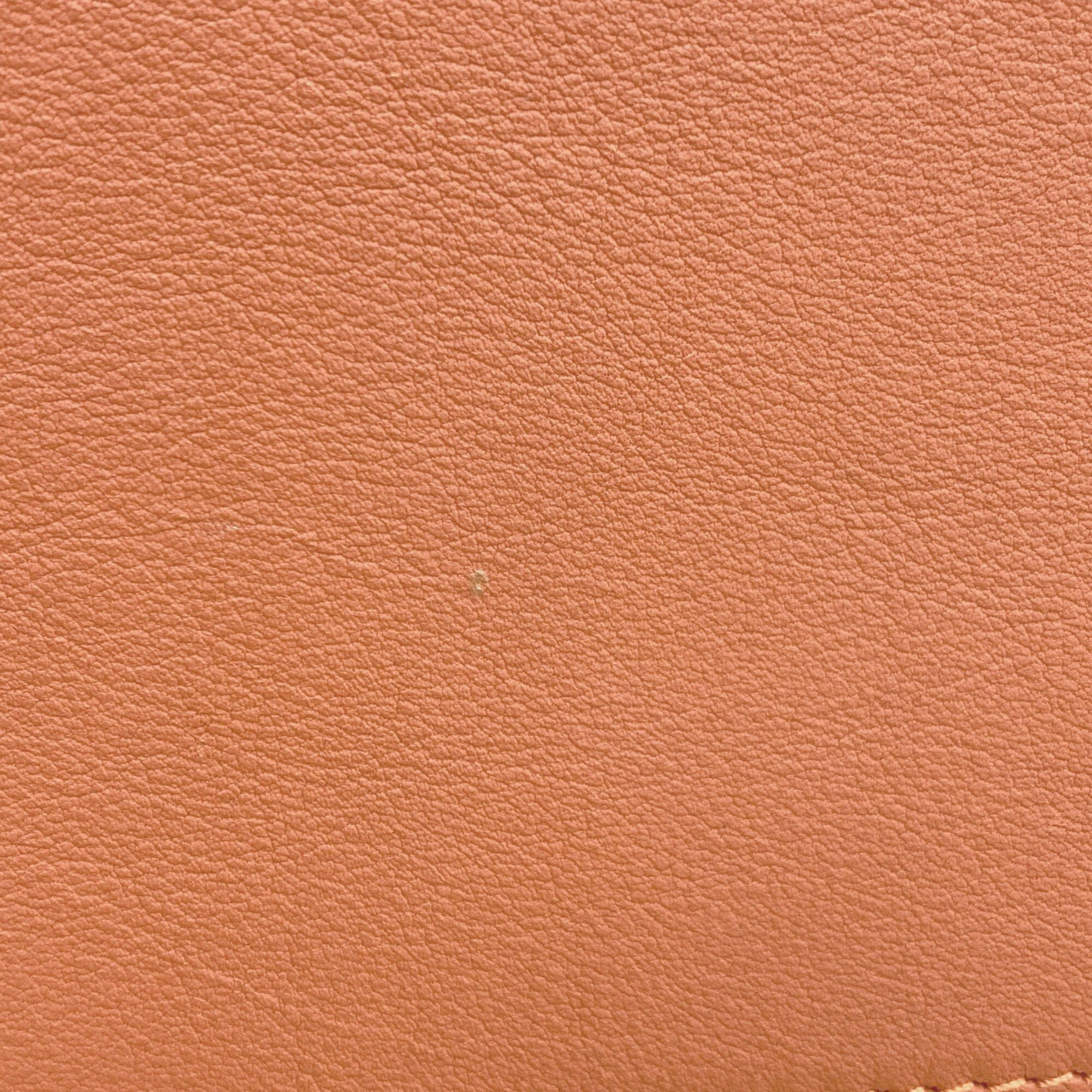 Hermes Orange Toile Chevron Handbag Pouch (Pre-Owned)