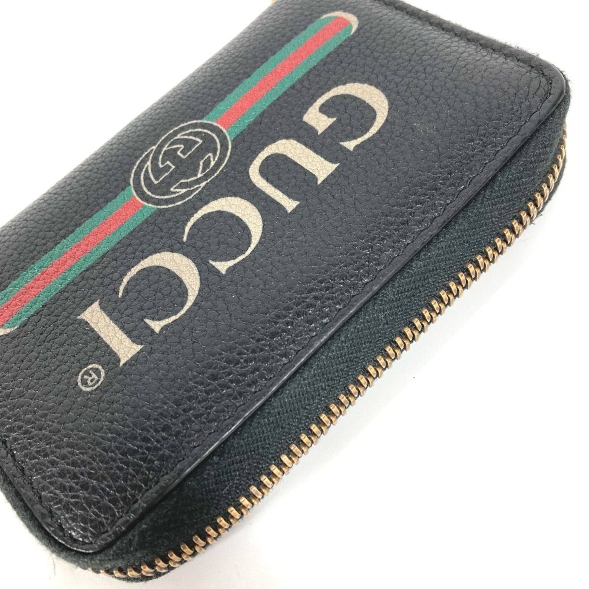 Gucci Black Leather Coin Purse/Coin Case (Pre-Owned)