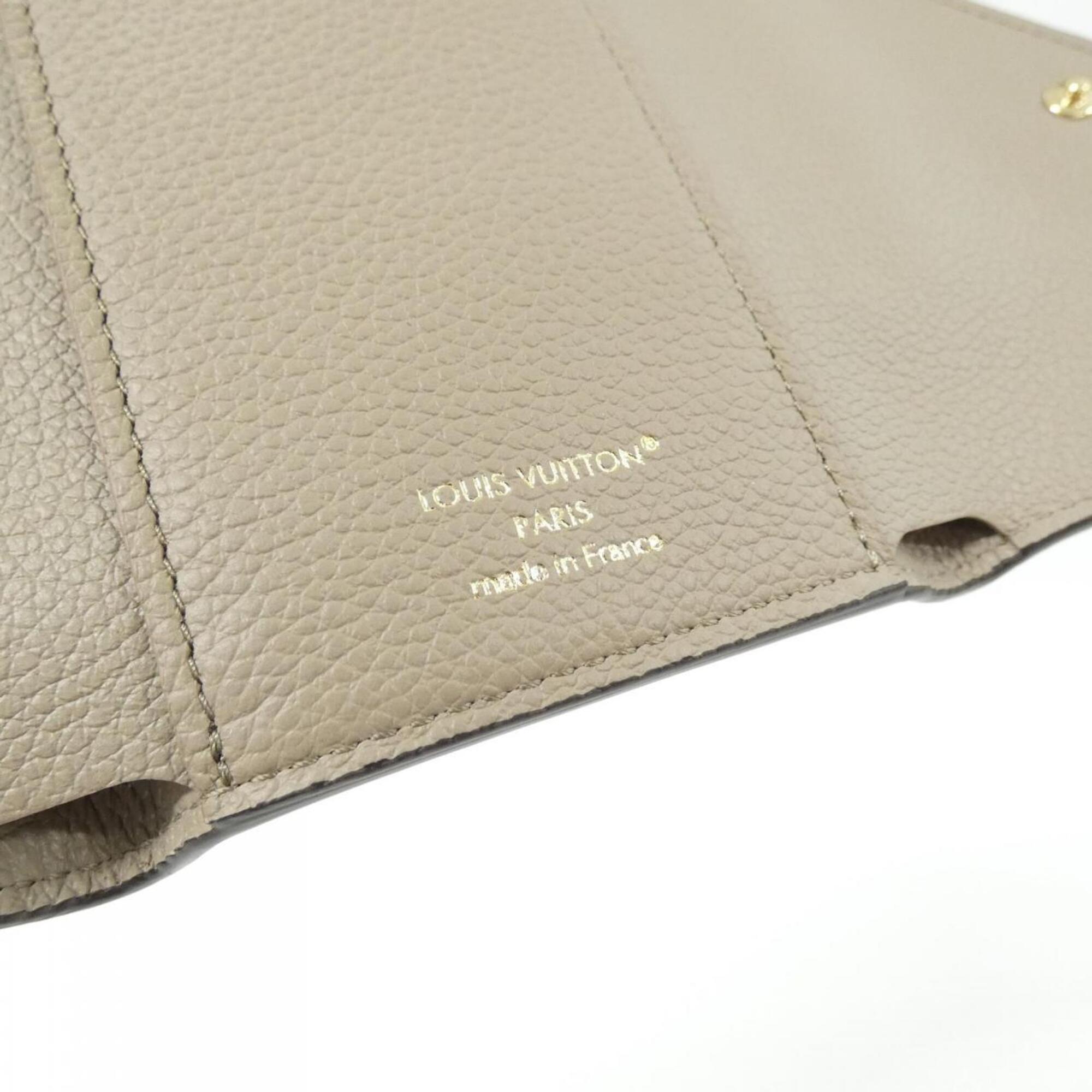 Louis Vuitton Cream Tourterelle Leather Wallet (Tri-Fold) (Pre-Owned)