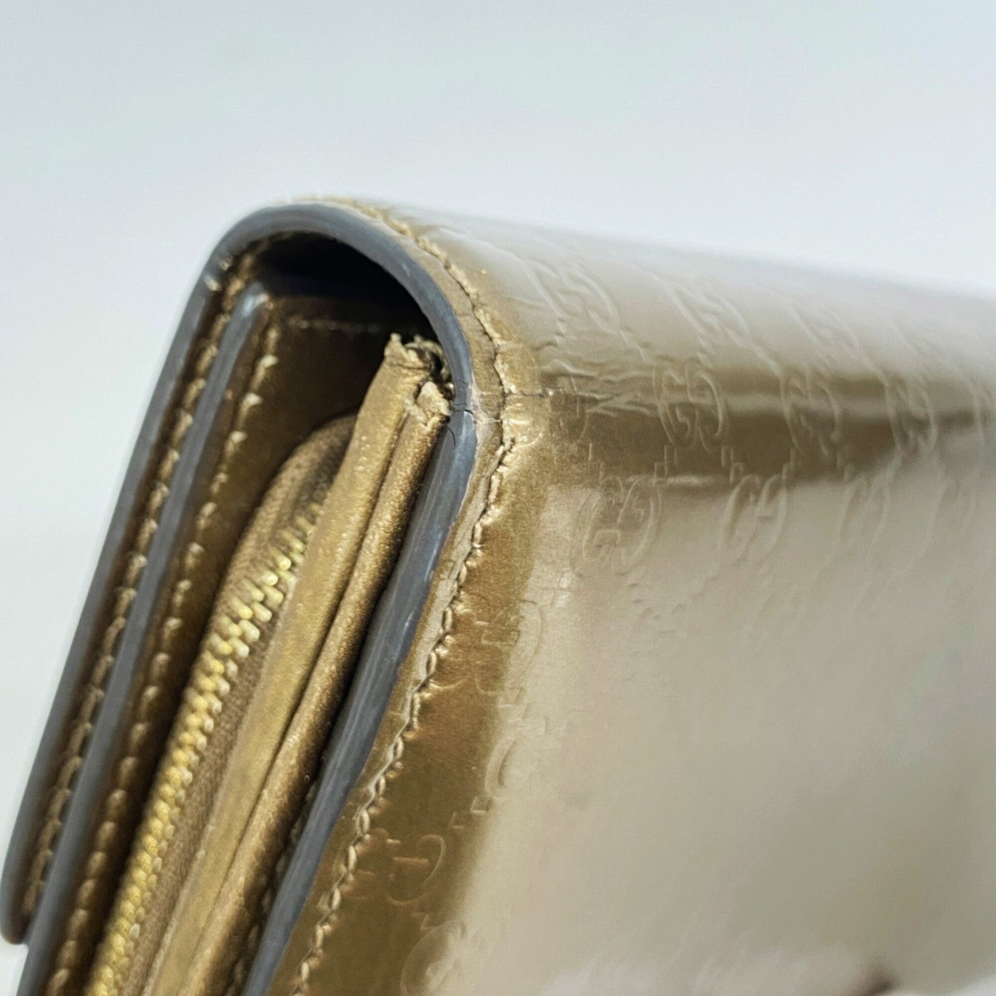 Gucci Bronze Long Wallet (Bi-Fold) (Pre-Owned)