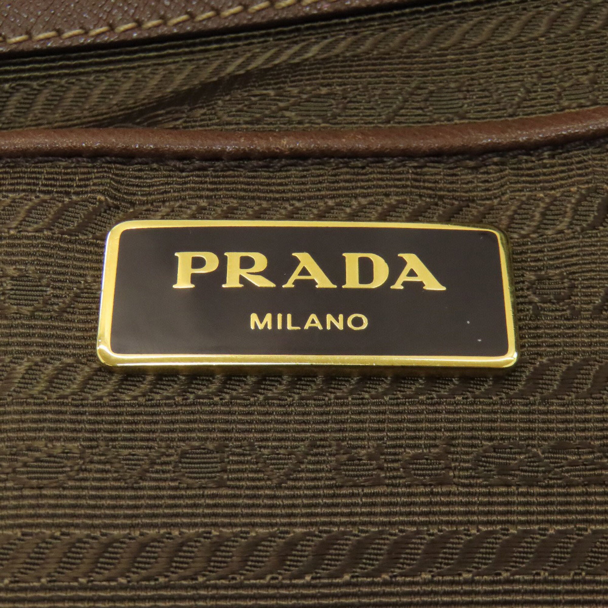 Prada Brown Nylon Handbag (Pre-Owned)