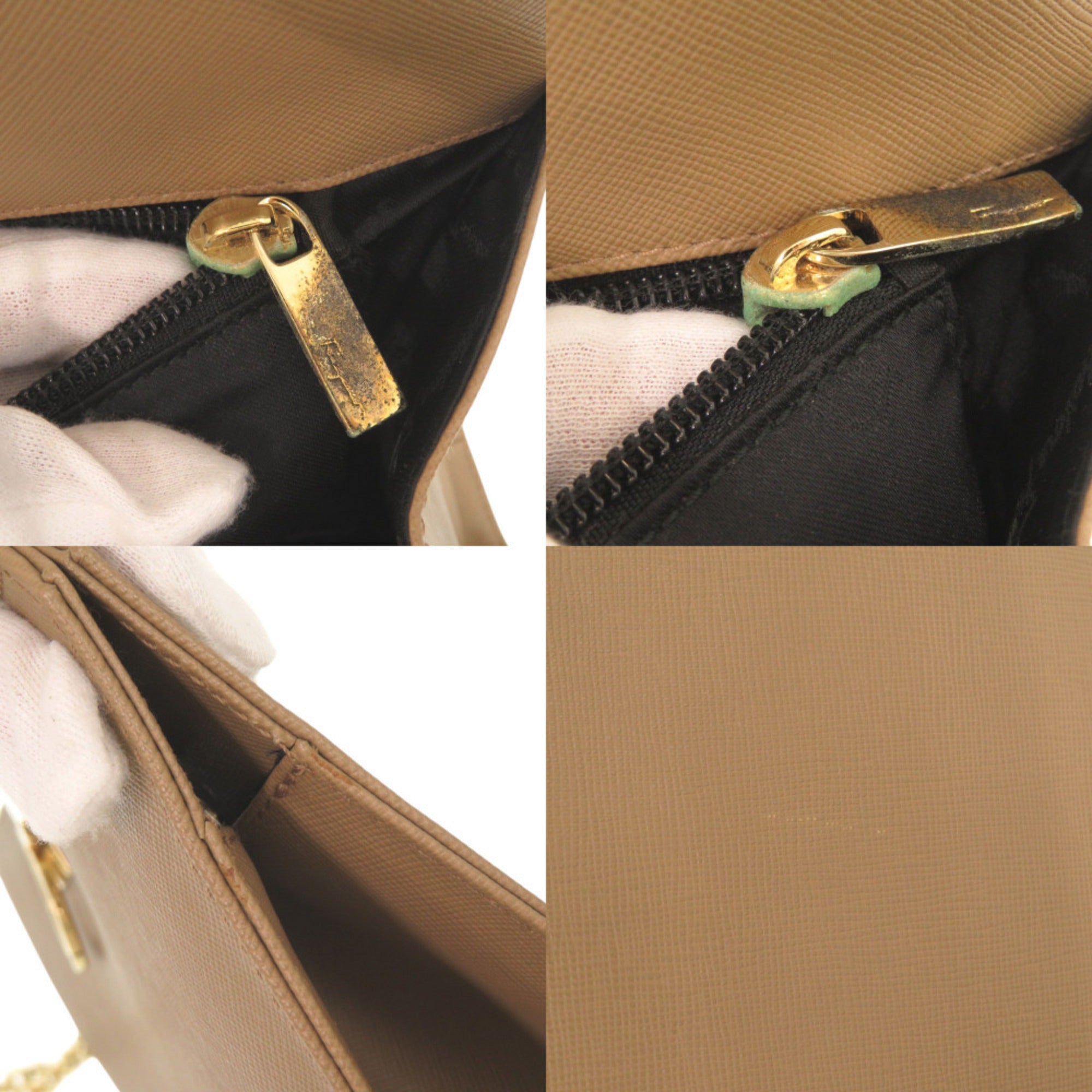 Salvatore Ferragamo Beige Leather Shoulder Bag (Pre-Owned)