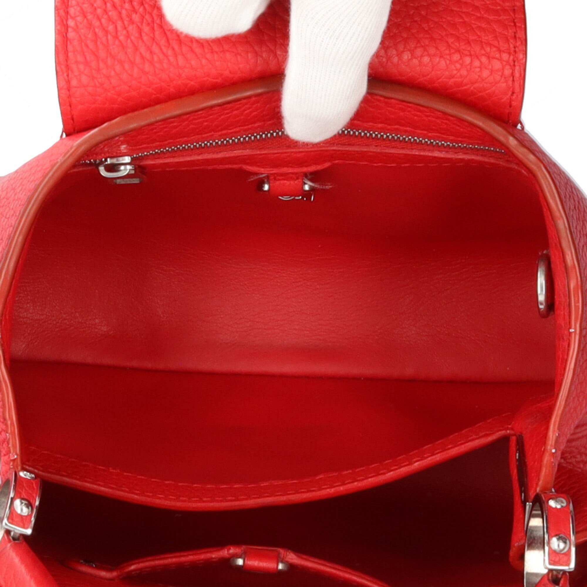 Louis Vuitton Red Color Ruby Leather Handbag Shoulder Bag (Pre-Owned)