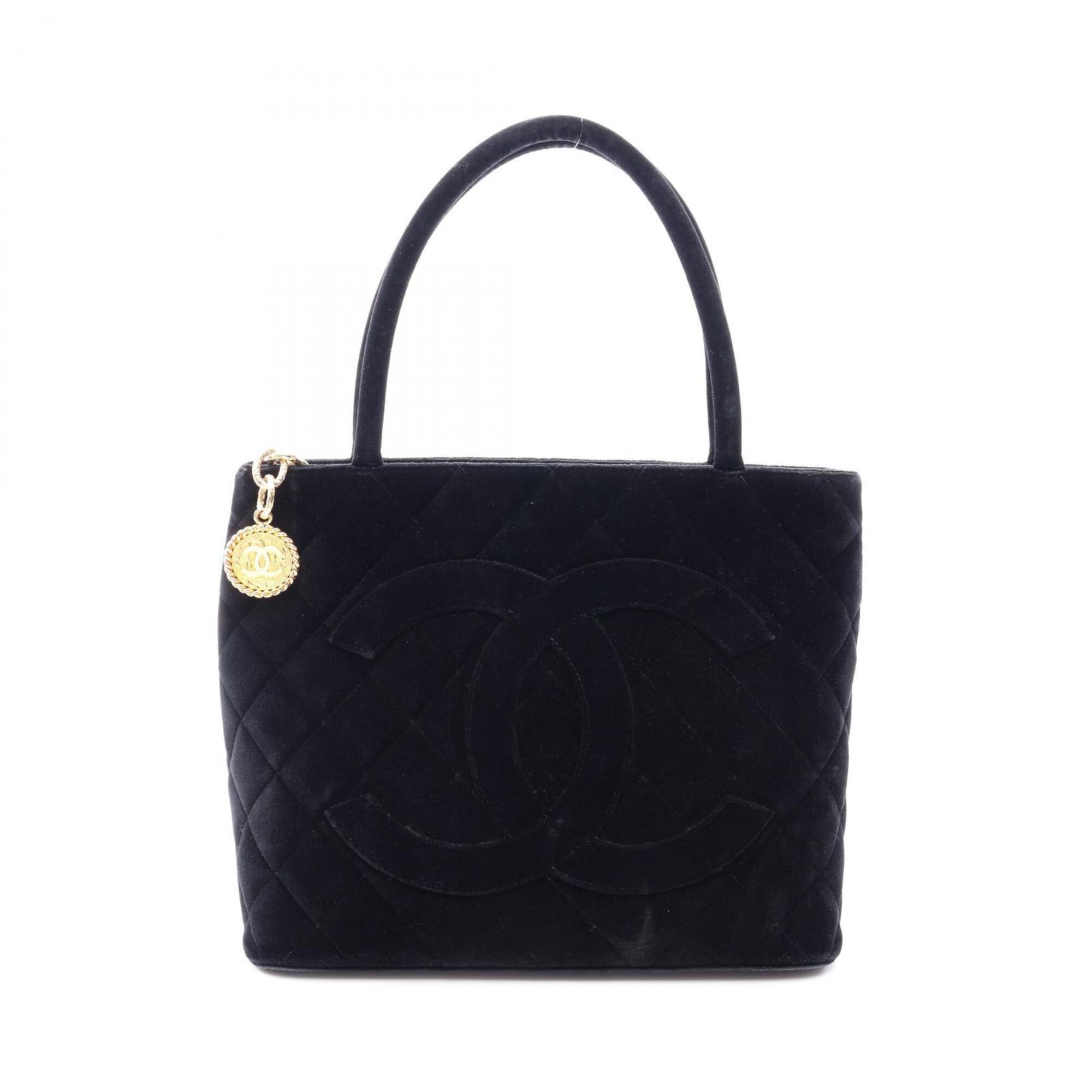Chanel Black Fabric Handbag Tote Bag (Pre-Owned)