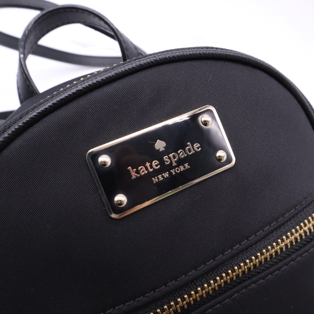 Kate Spade Black Nylon Leather Backpack (Pre-Owned)