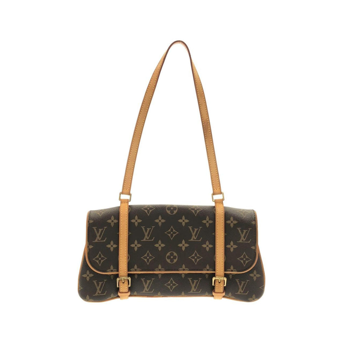 Louis Vuitton Marron Coated Canvas Shoulder Bag (Pre-Owned)