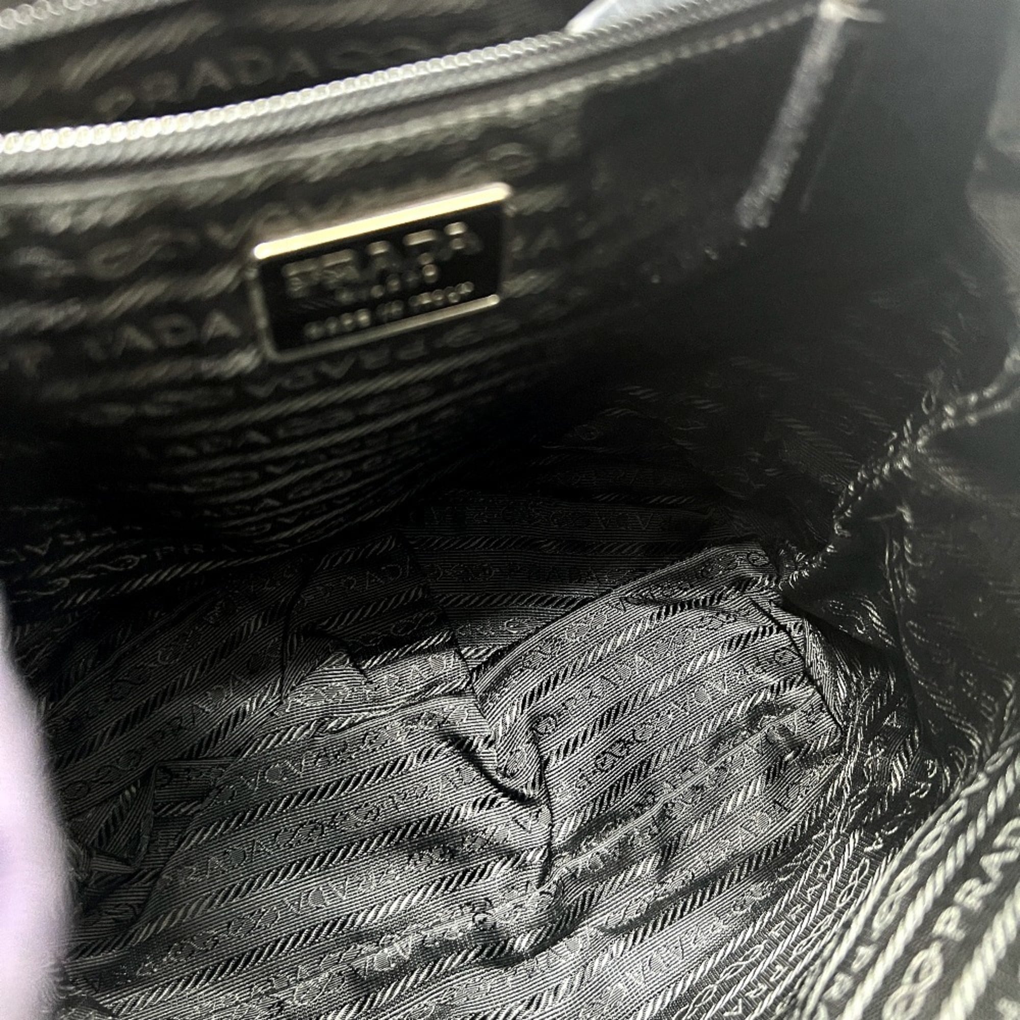 Prada Purple Nylon Leather Backpack (Pre-Owned)