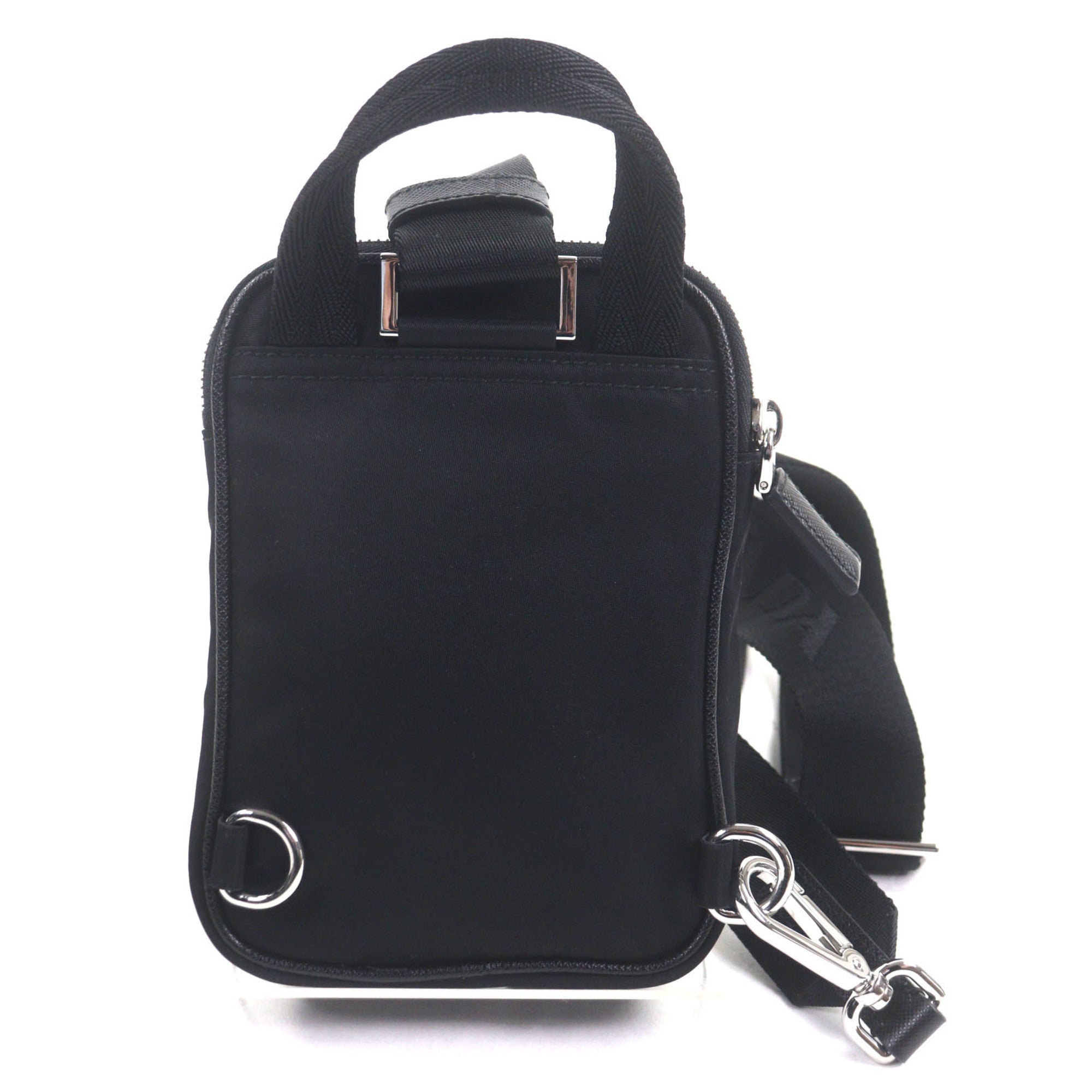 Prada Black Saffiano Nylon Sling Bag (Pre-Owned)