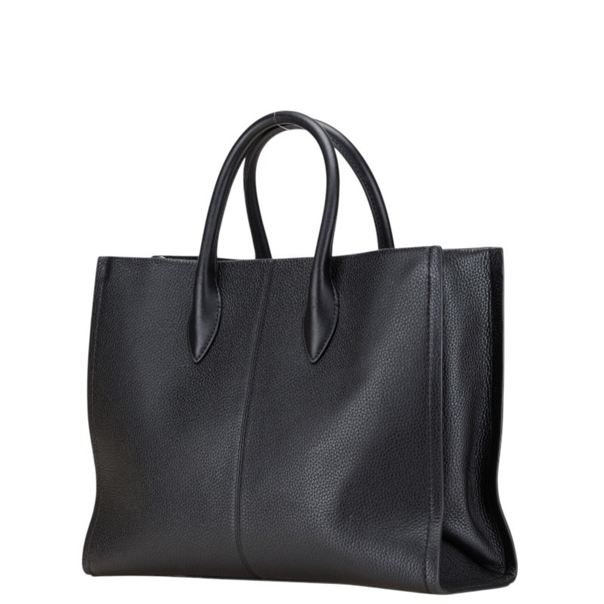 Michael Kors Black Leather Shoulder Bag Tote Bag (Pre-Owned)