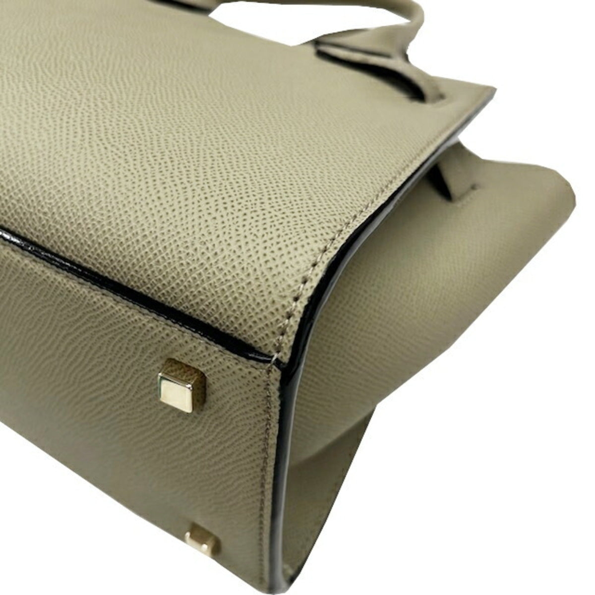 Valextra Green Leather Handbag Shoulder Bag (Pre-Owned)