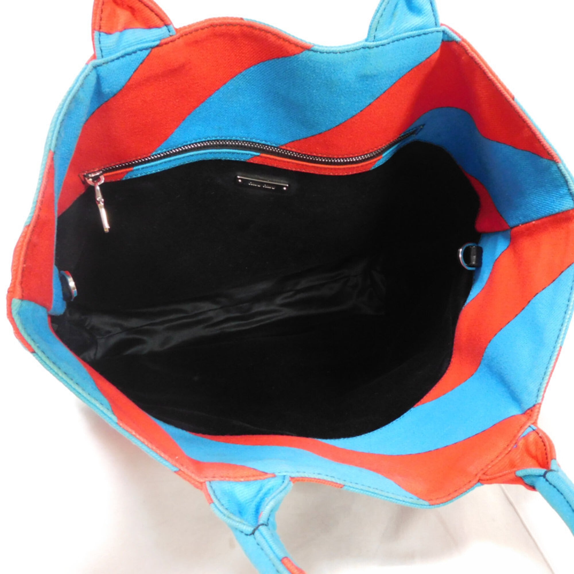 Miu Miu Blue Cotton Tote Bag (Pre-Owned)