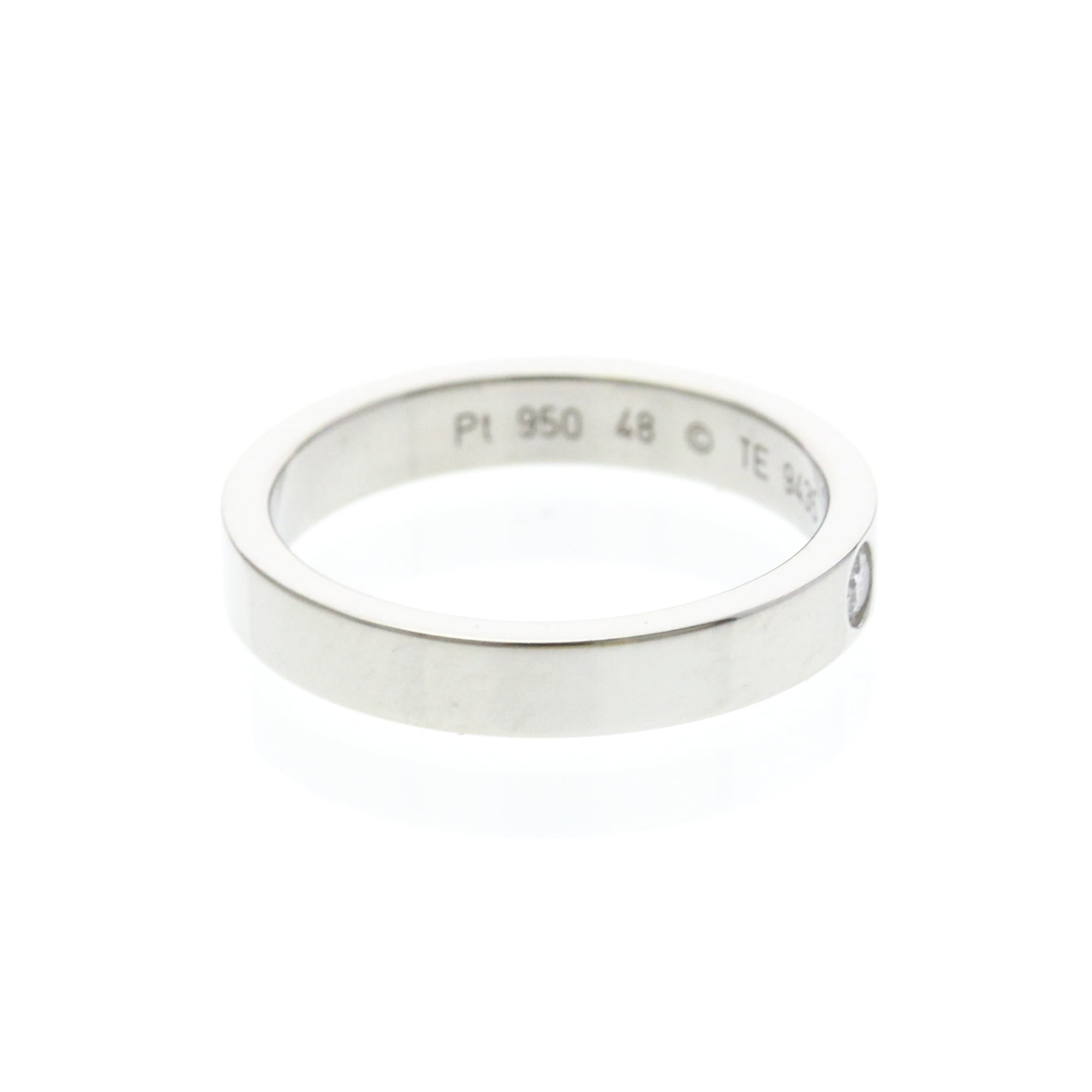 Cartier Band Ring Platinum / Diamond Silver Platinum Ring Jewelry (Pre-Owned)
