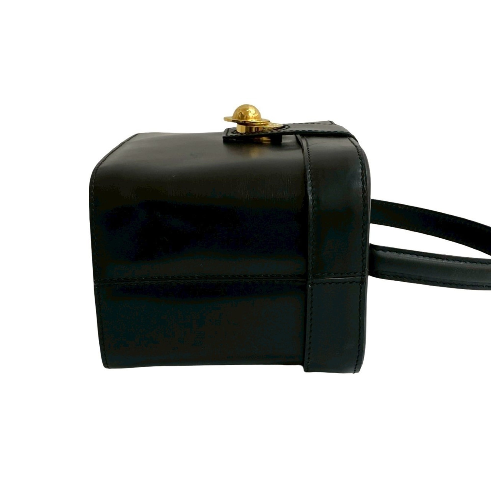 Celine Black Leather Handbag Vanity Bag (Pre-Owned)