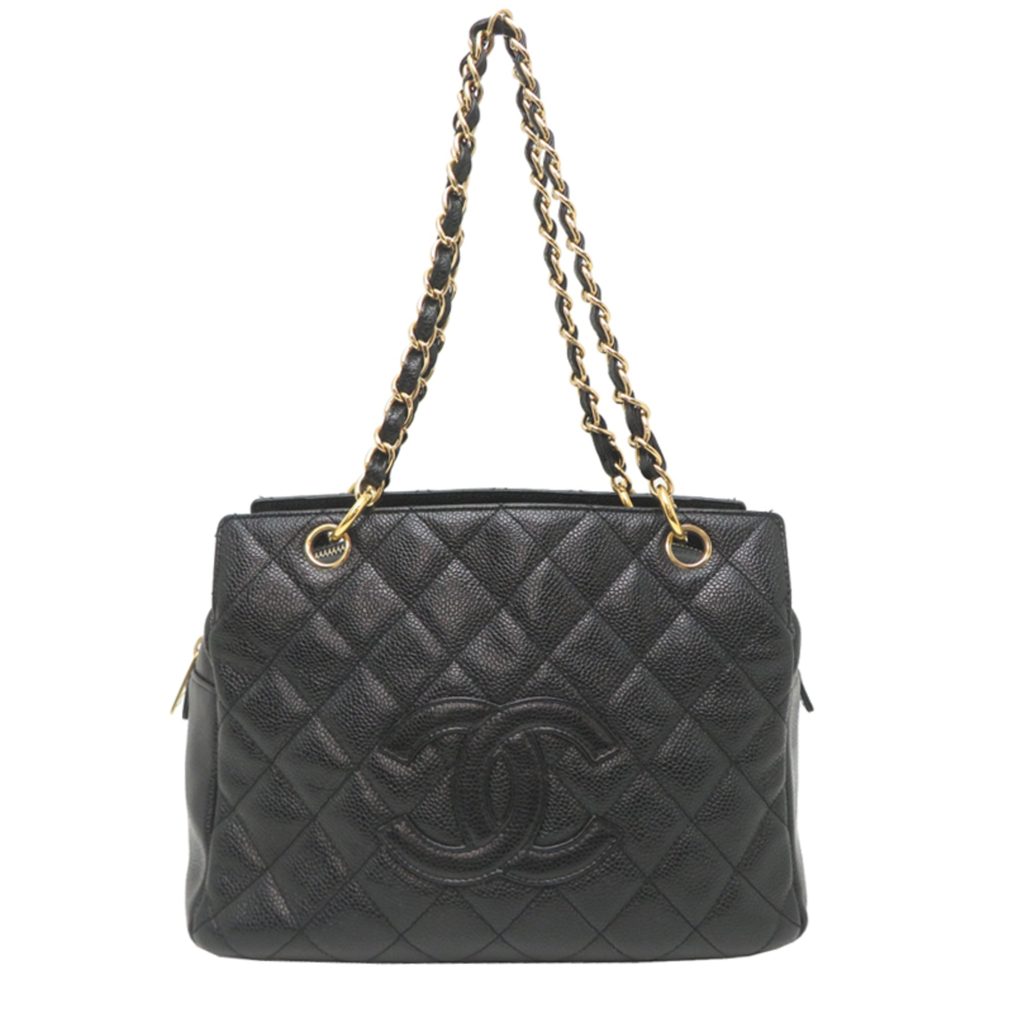 Chanel Black Grained Calfskin Tote Bag (Pre-Owned)