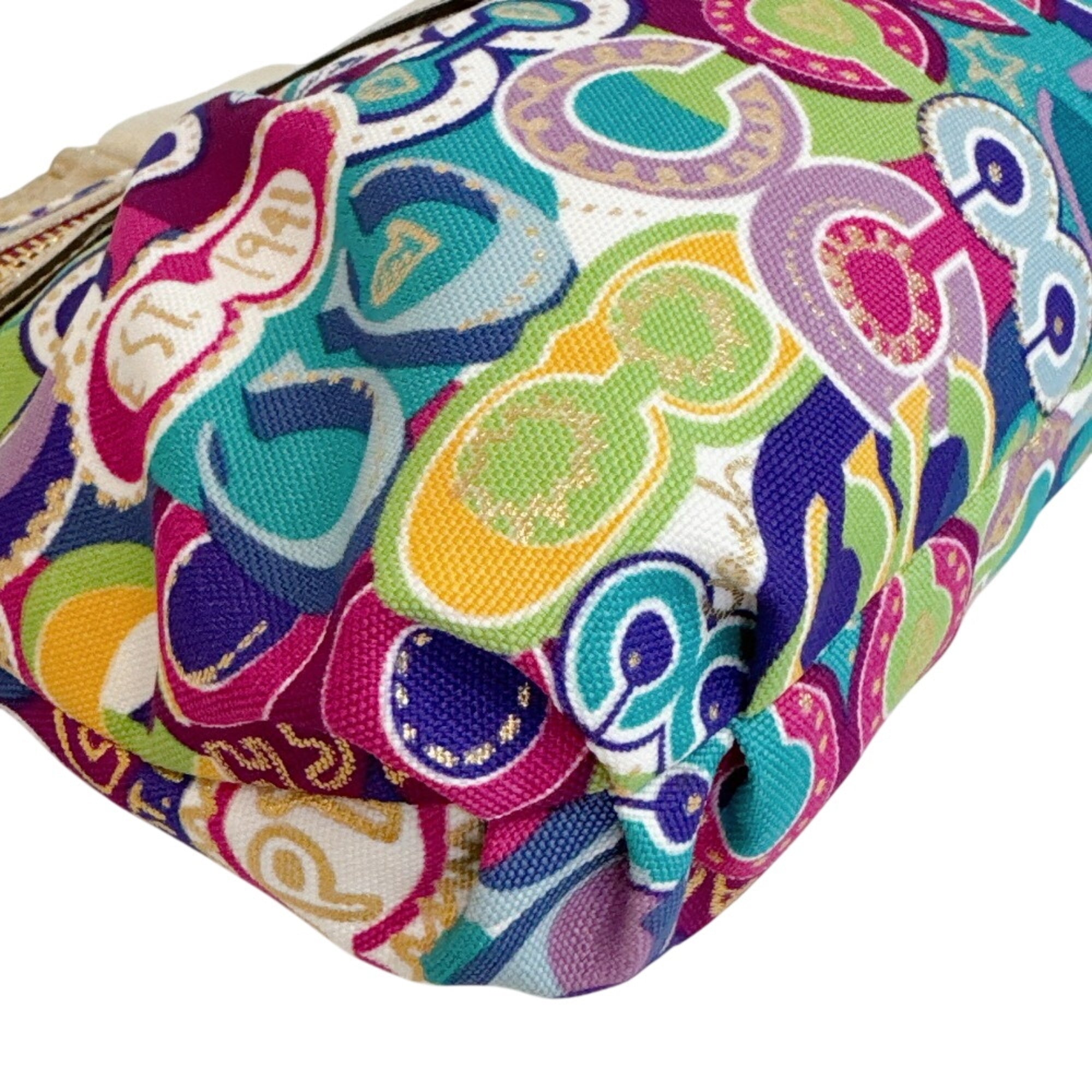 Coach Multi-Color Canvas Pochette Pouch Shoulder Bag (Pre-Owned)