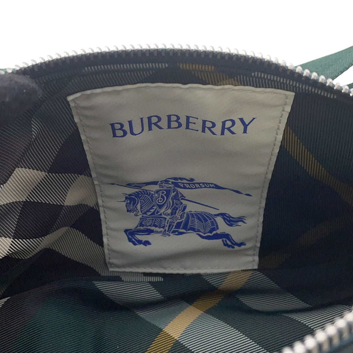 Burberry Brown Green Ivory Yellow Nylon Shoulder Bag Sling Bag (Pre-Owned)