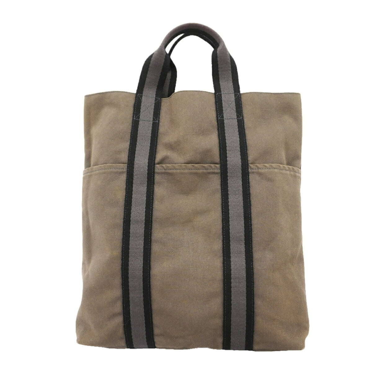 Hermes Gray Canvas Tote Bag (Pre-Owned)