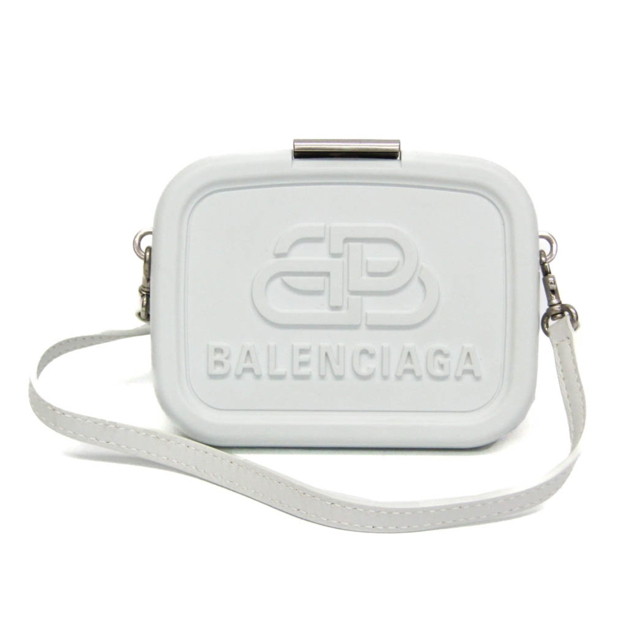 Balenciaga Logo Lunch Box Bag Plastic White Plastic Shoulder Bag Bag (Pre-Owned)
