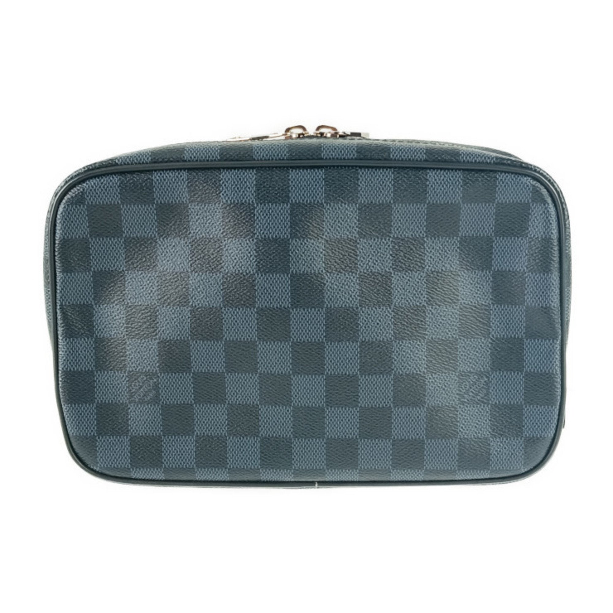 Louis Vuitton Damier Cobalt Navy Canvas Clutch Bag Pouch (Pre-Owned)