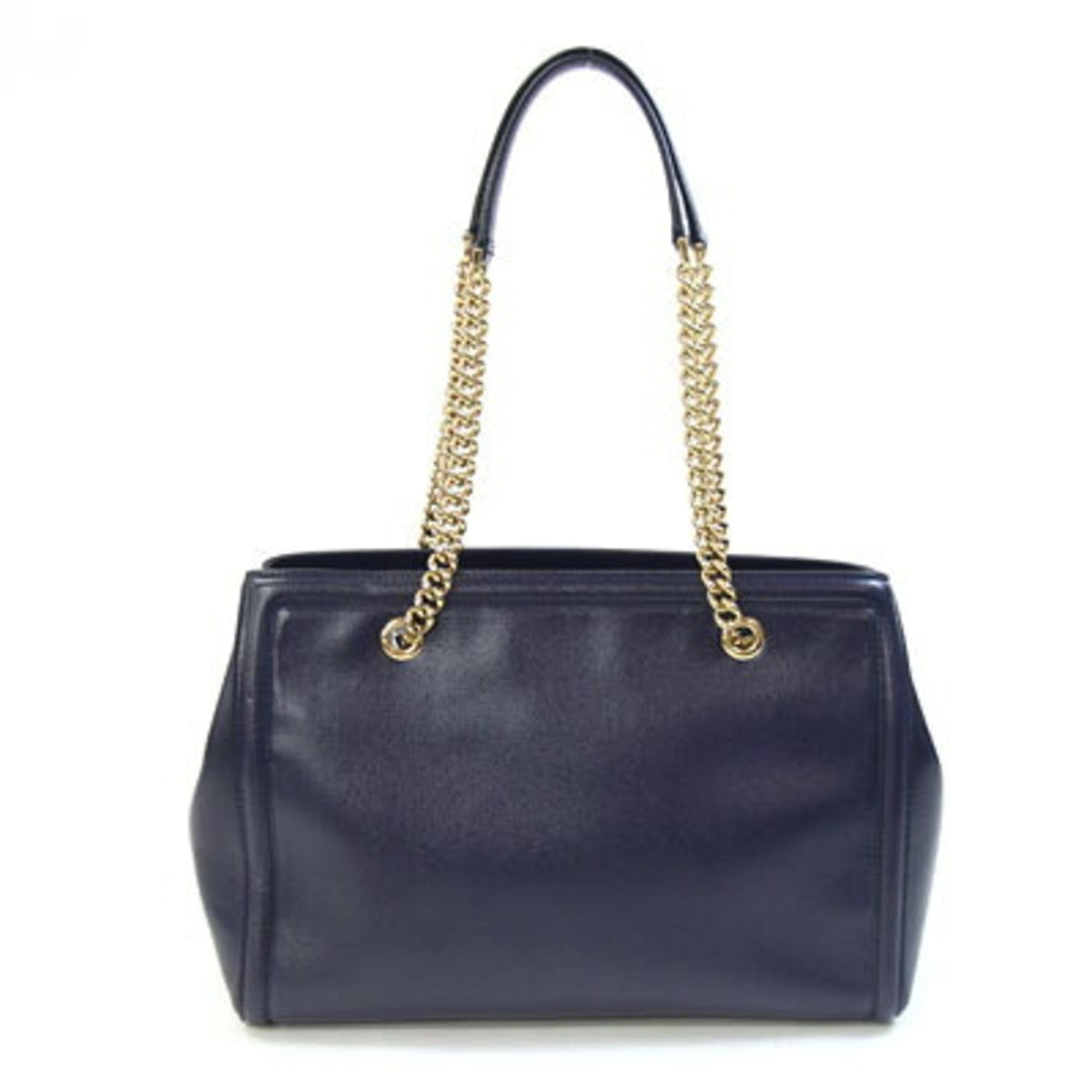 Salvatore Ferragamo Vara Navy Leather Tote Bag (Pre-Owned)