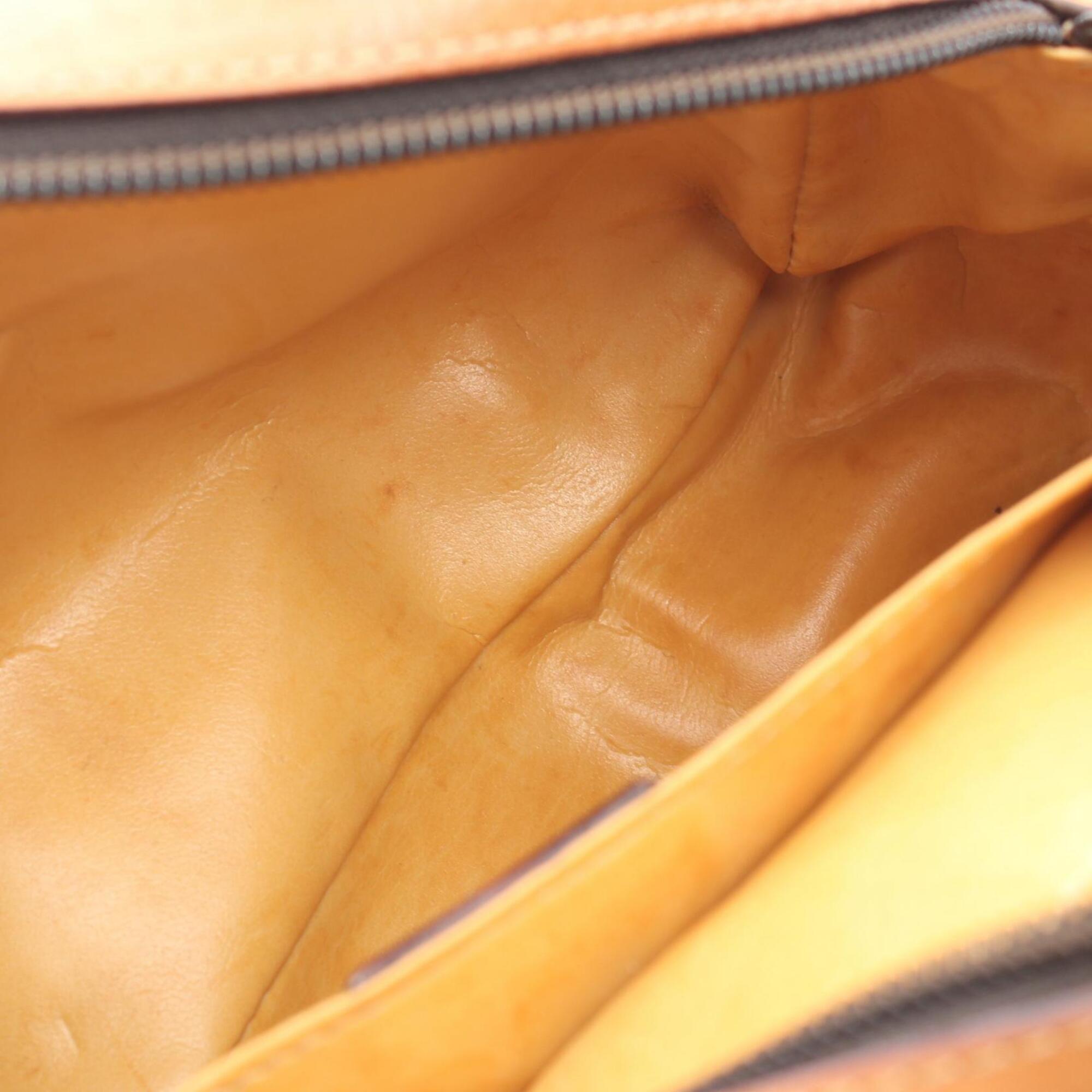 Celine Brown Coated Canvas Pvc Leather Handbag Shoulder Bag (Pre-Owned)