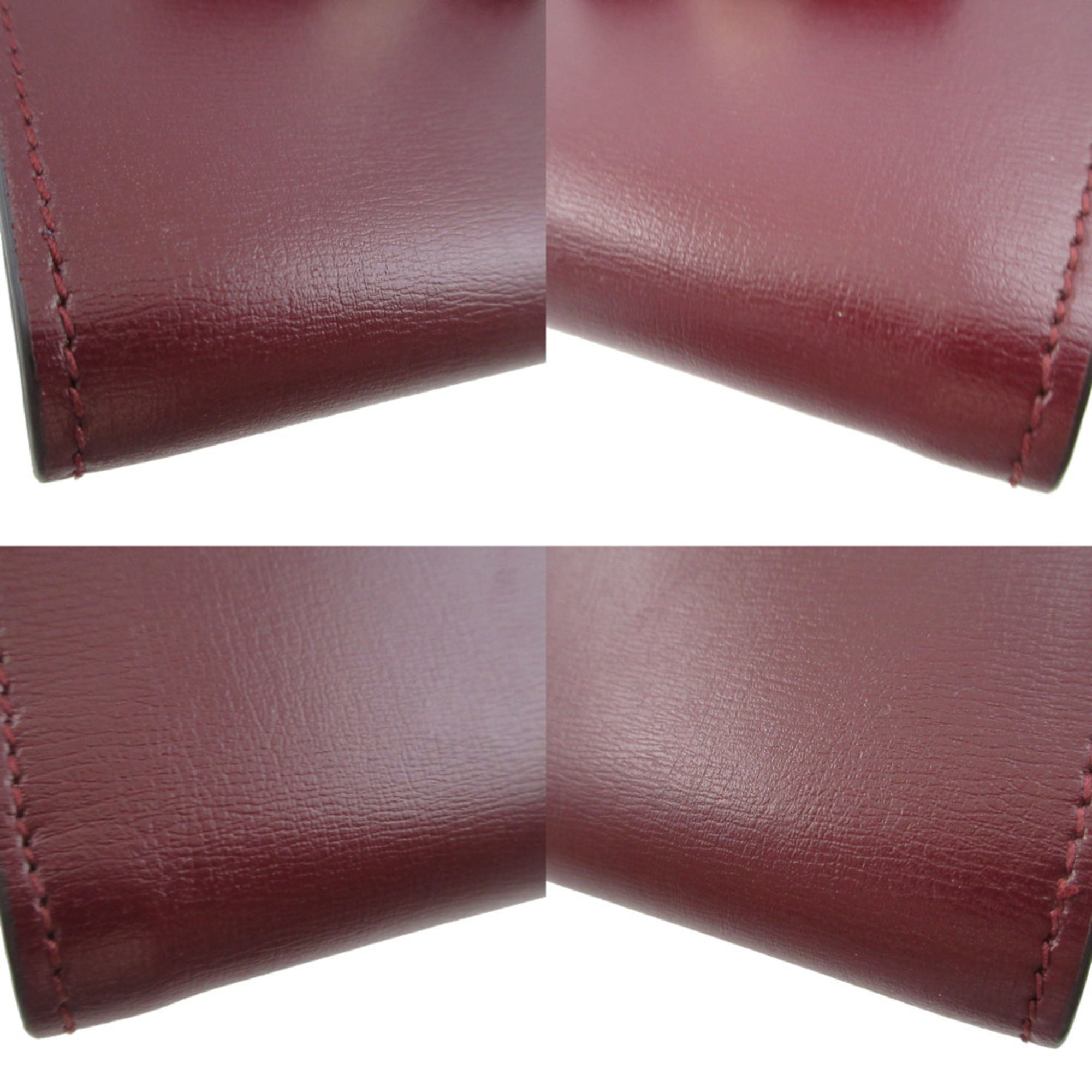 Salvatore Ferragamo Bordeaux Leather Wallet (Bi-Fold) (Pre-Owned)