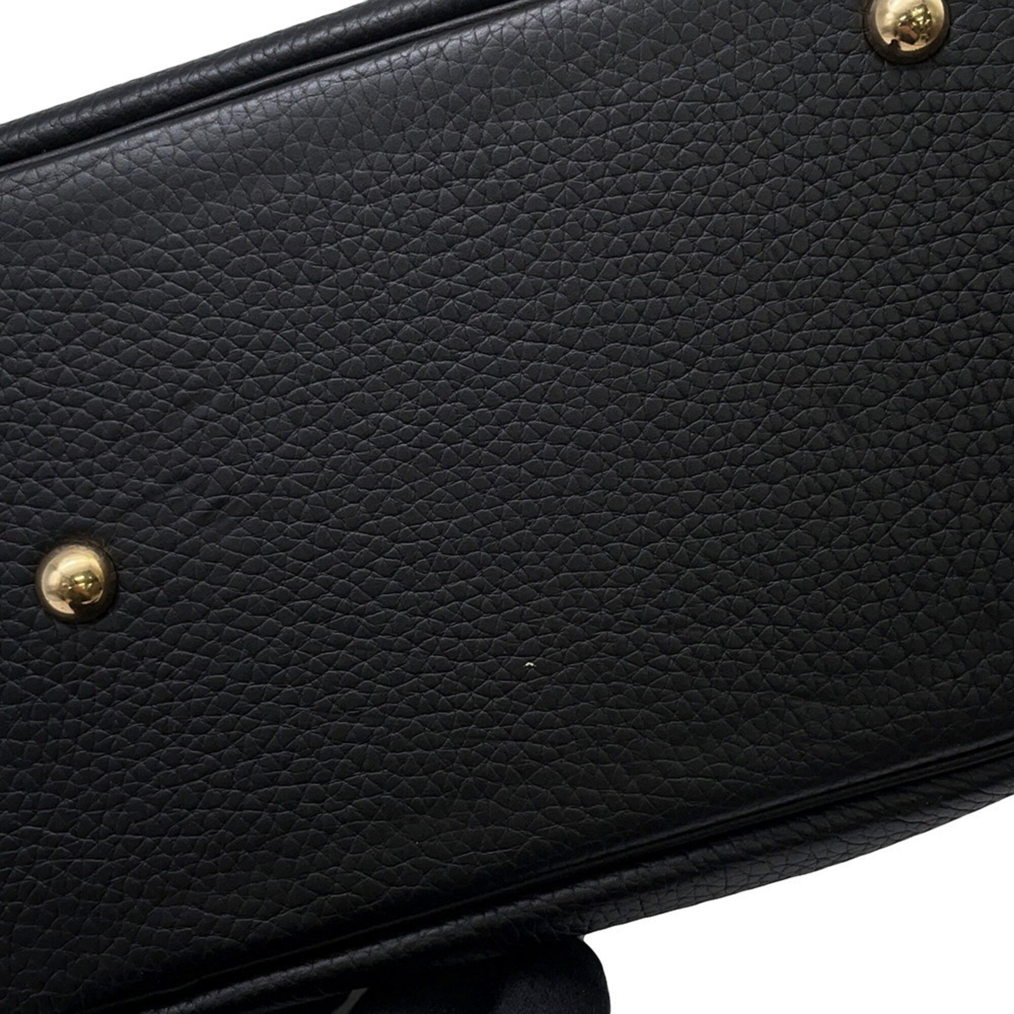 Hermes Black Taurillon Clemence Leather Handbag (Pre-Owned)