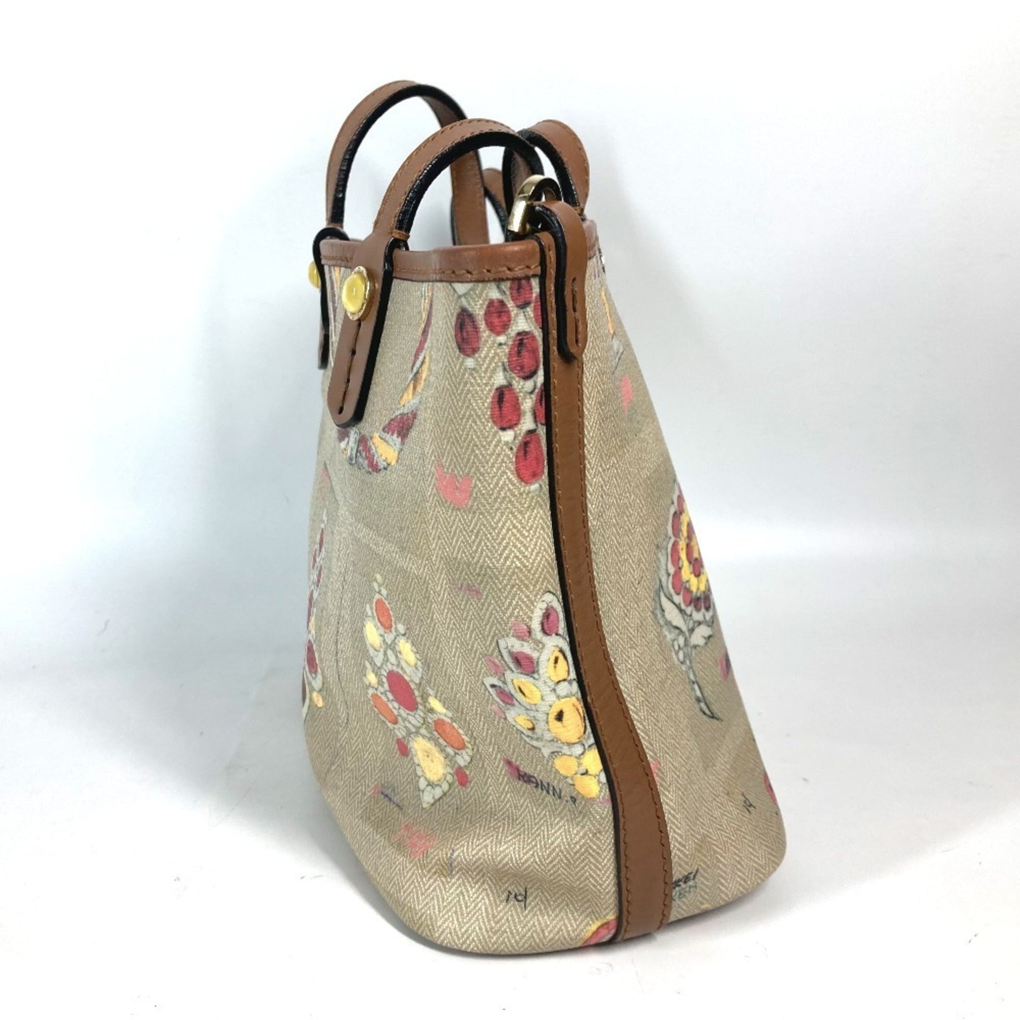 Bvlgari Multi-Color Leather Pvc Shoulder Bag Tote Bag (Pre-Owned)