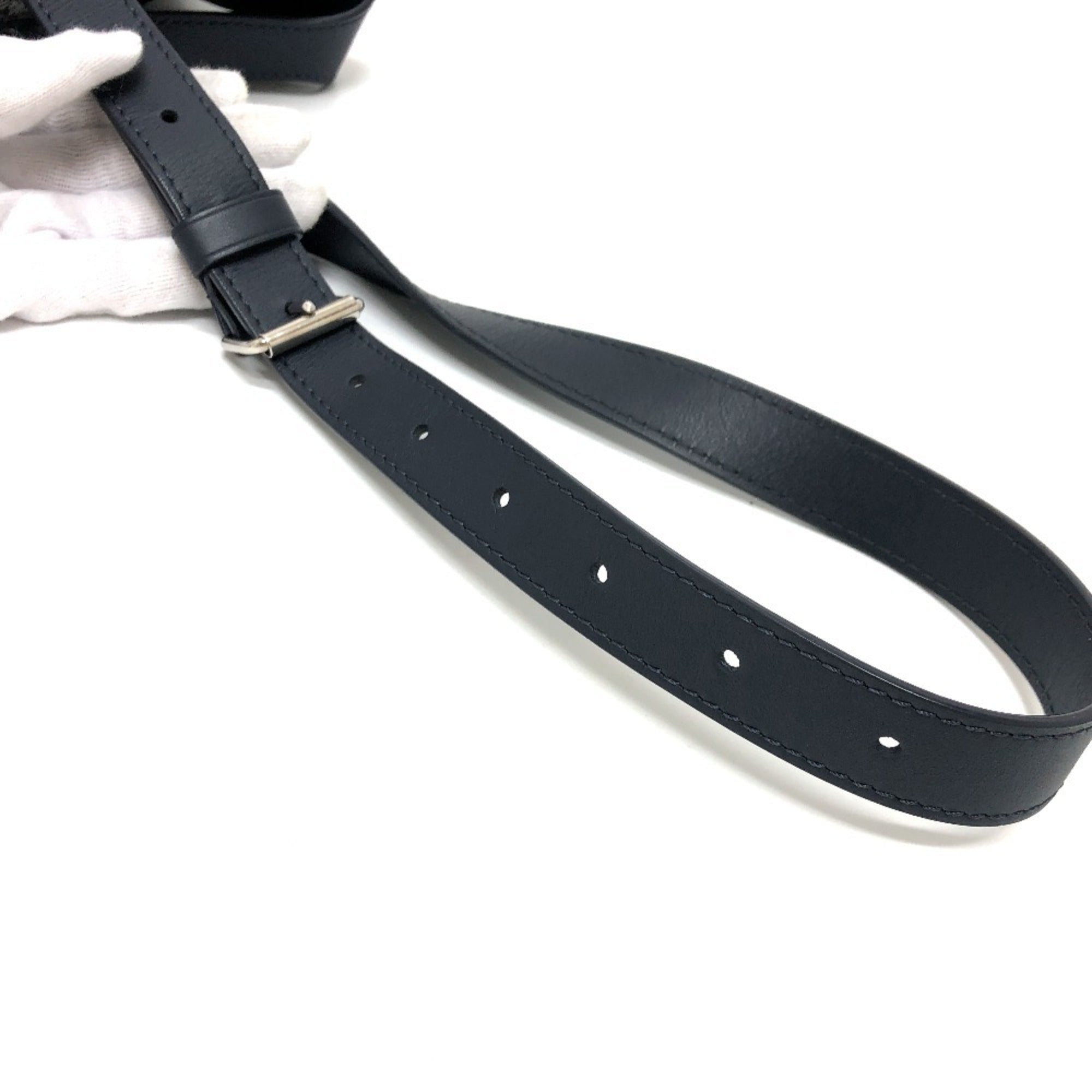 Louis Vuitton Navy Canvas Shoulder Bag Sling Bag (Pre-Owned)