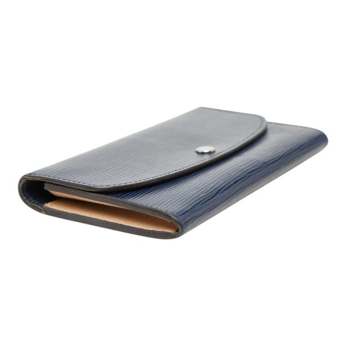 Louis Vuitton Blue Indigo Leather Long Wallet (Bi-Fold) (Pre-Owned)