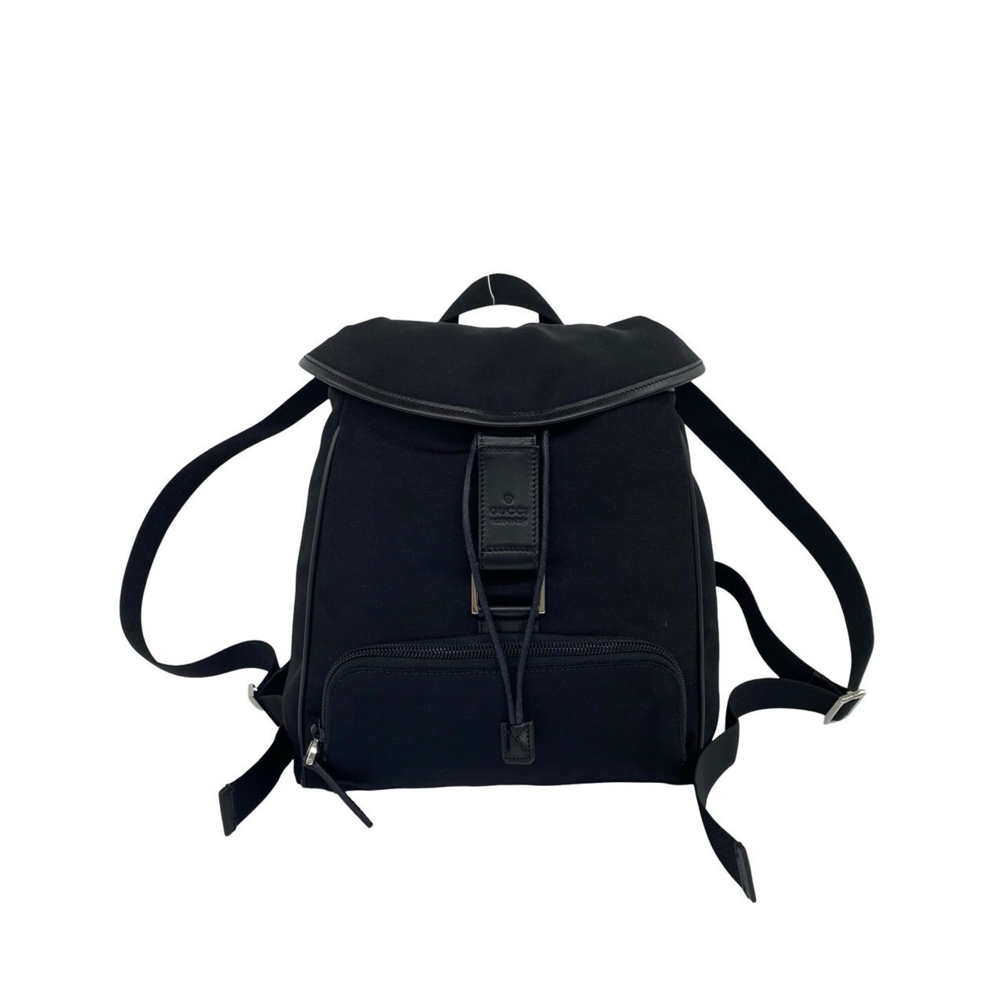 Gucci Black Nylon Leather Backpack (Pre-Owned)