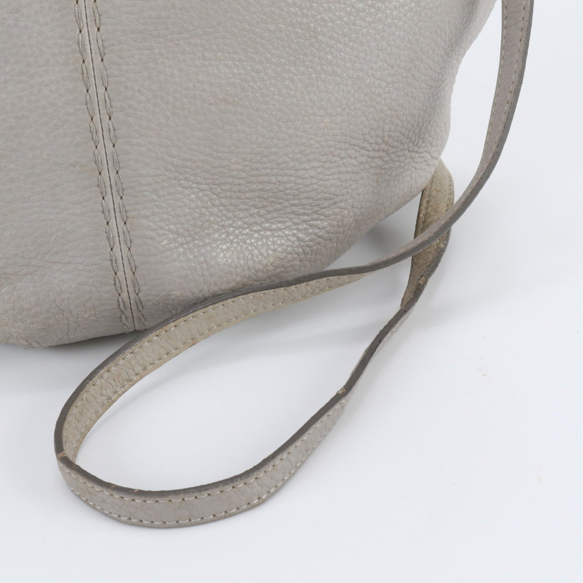 Tod's Grayish Leather Crossbody Bag Handbag Shoulder Bag Tote Bag (Pre-Owned)