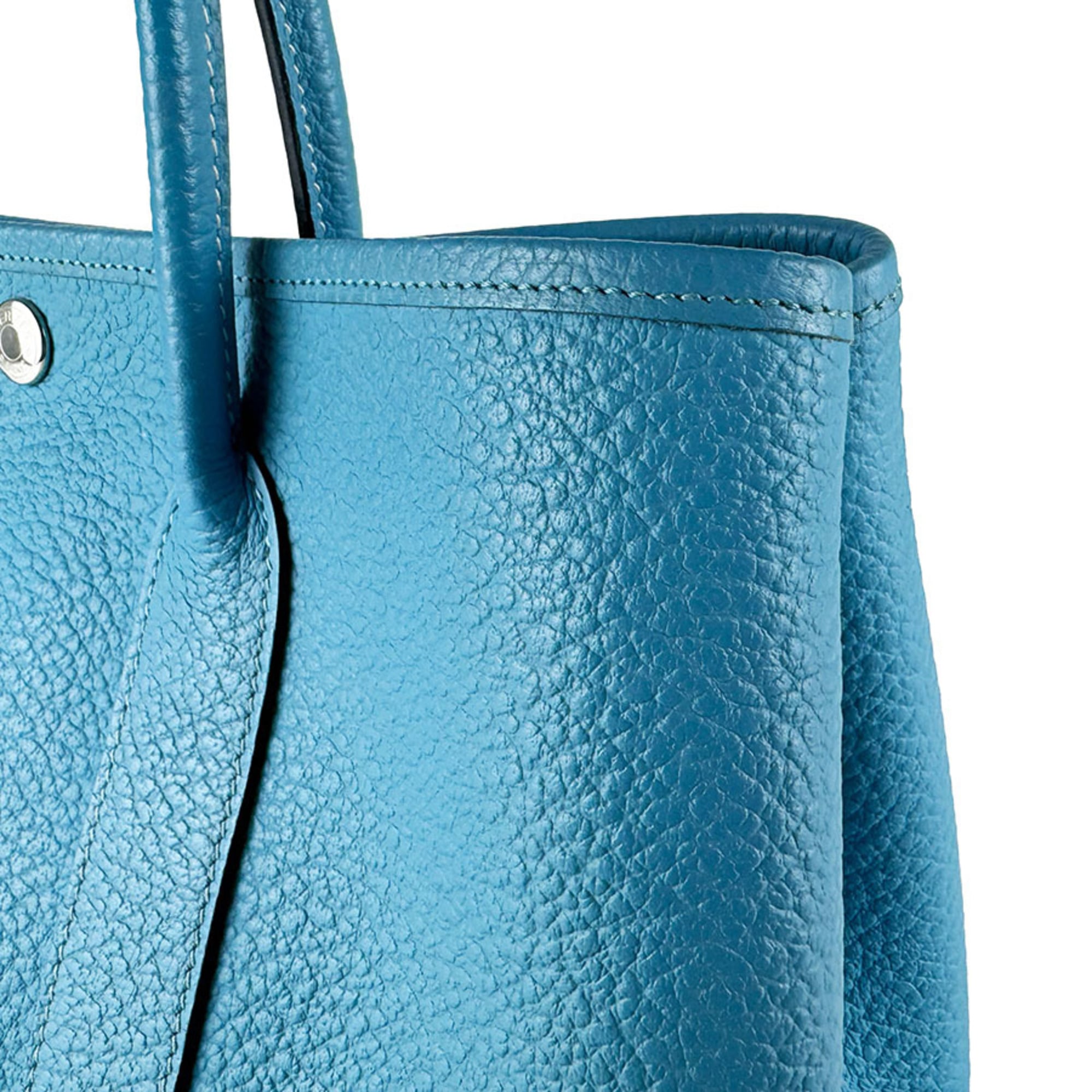 Hermes Blue Buffalo Leather Handbag (Pre-Owned)