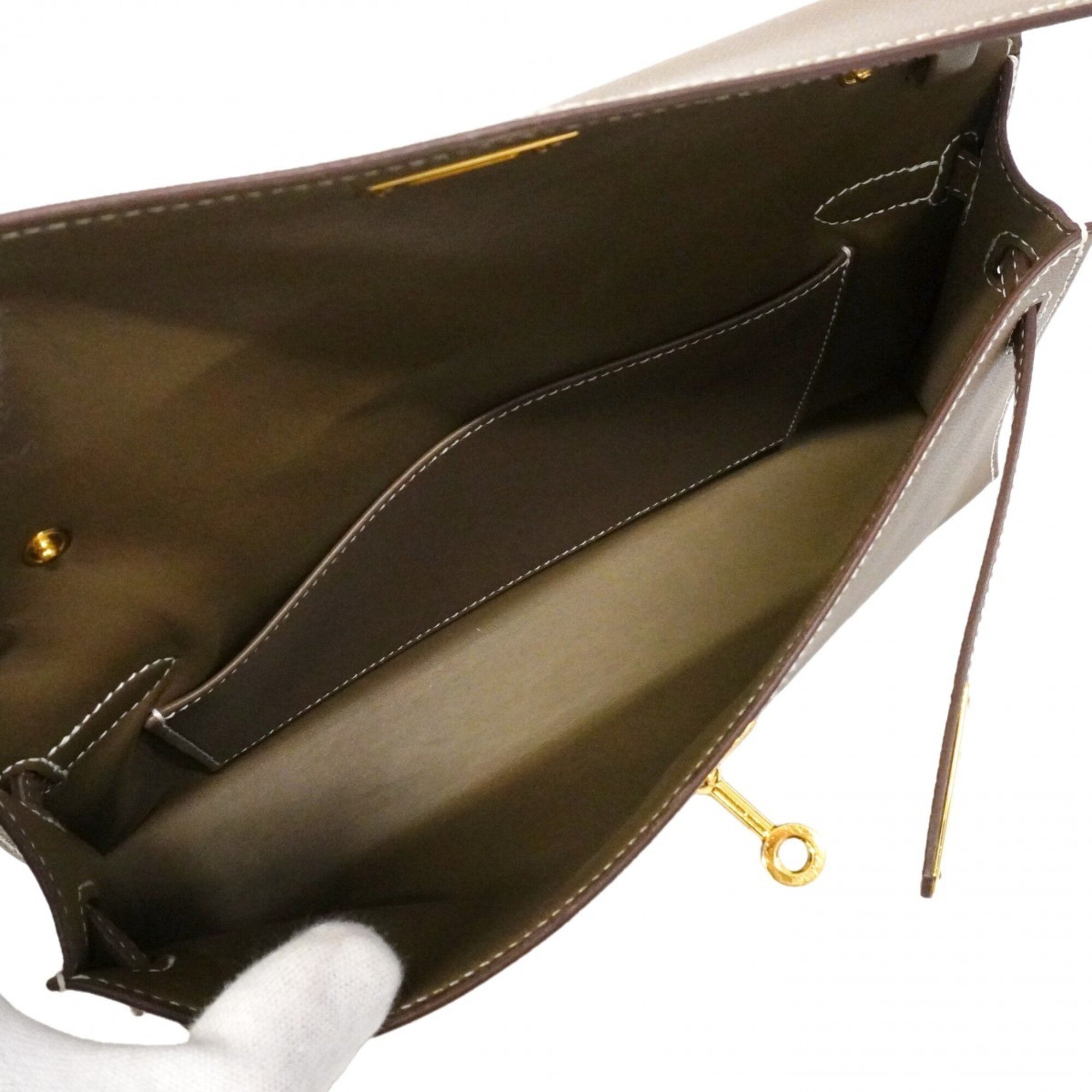 Hermes Etoupe Gray Shoulder Bag (Pre-Owned)