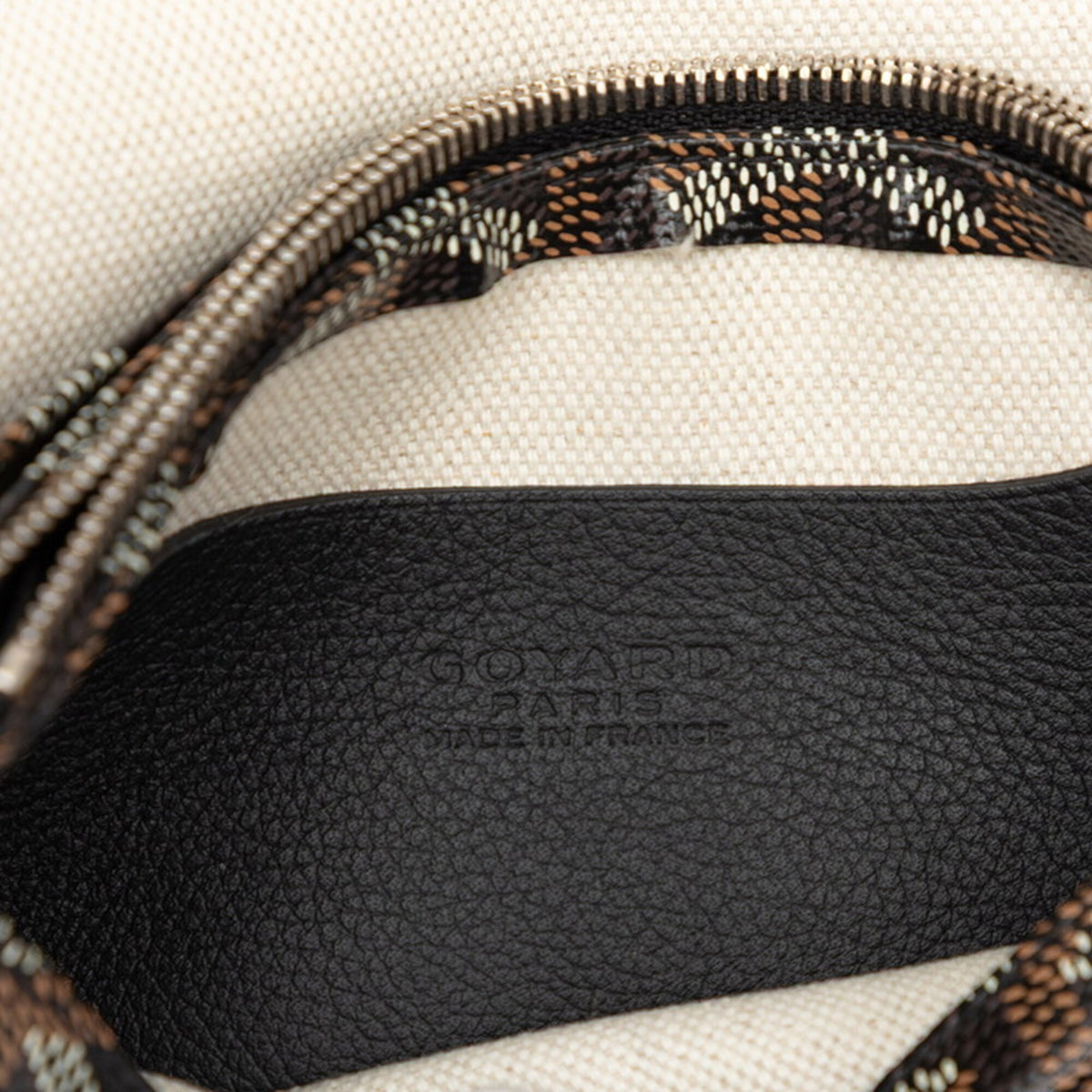 Goyard Black Brown Leather Pvc Handbag Shoulder Bag (Pre-Owned)