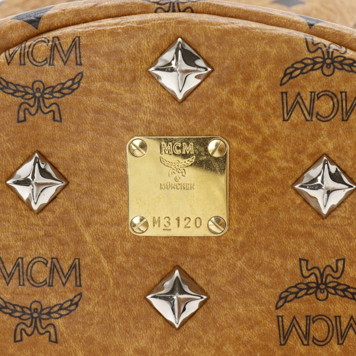 Mcm Brown Pvc Backpack (Pre-Owned)