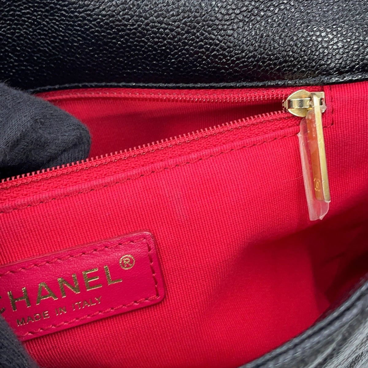 Chanel Matelasse Black Grained Calfskin Handbag Shoulder Bag (Pre-Owned)
