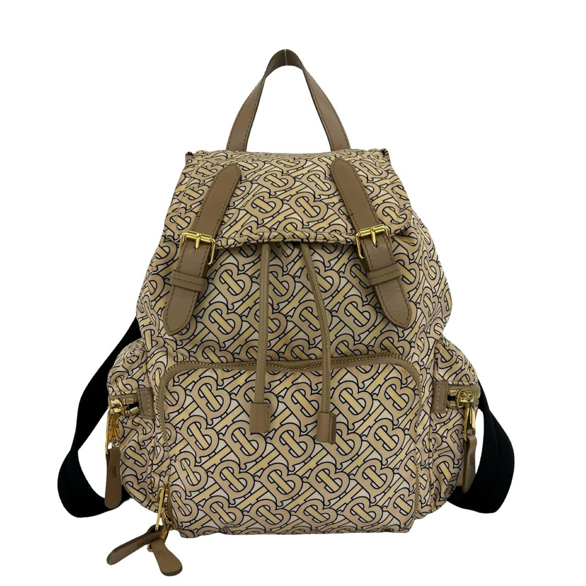 Burberry Beige Nylon Leather Backpack (Pre-Owned)