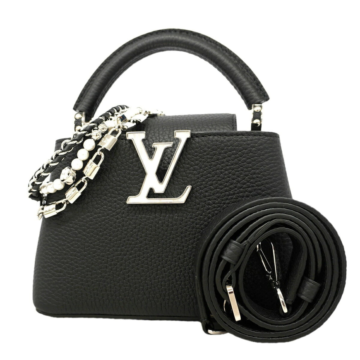 Louis Vuitton Noir Handbag (Pre-Owned)