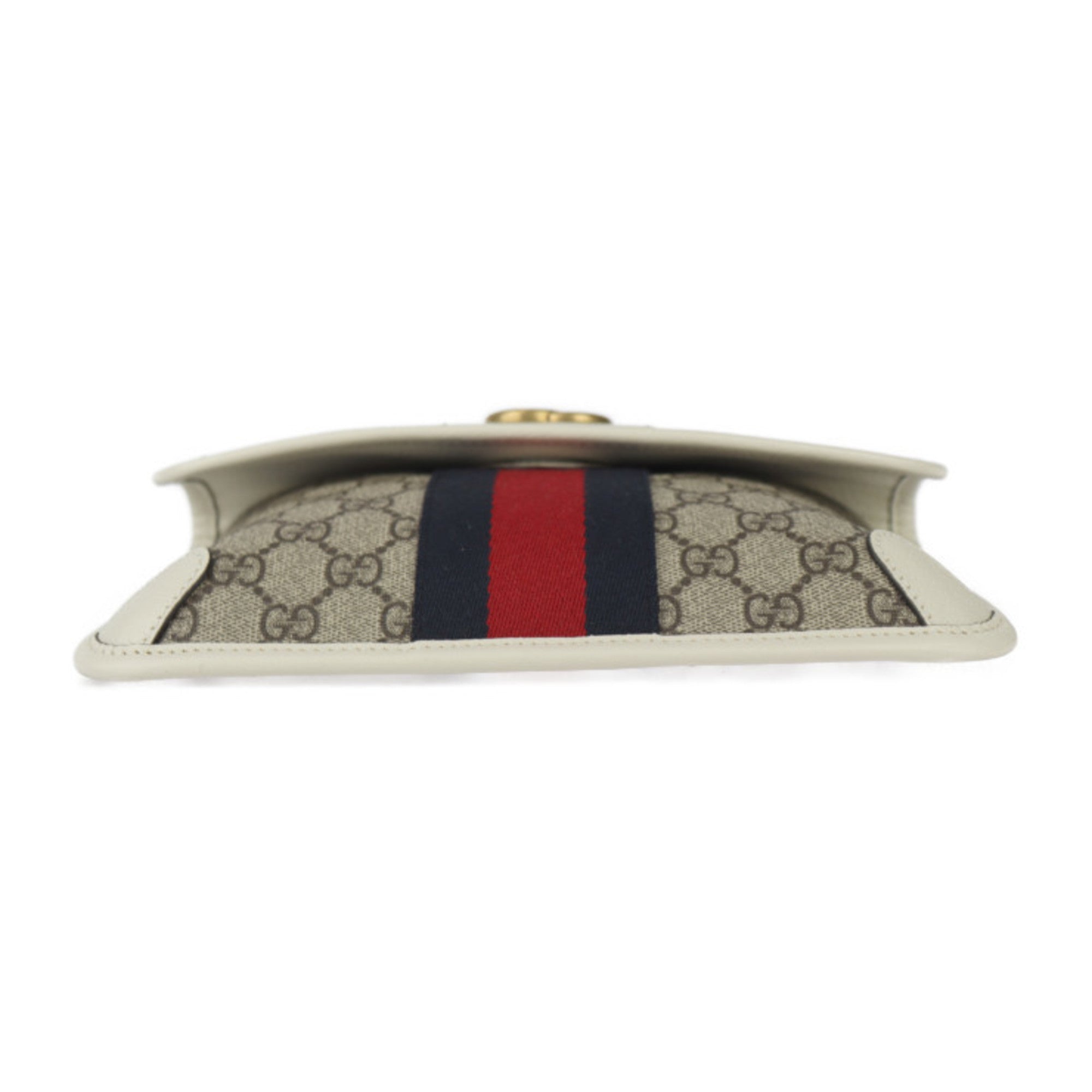 Gucci Beige White Gg Supreme Leather Fanny Pack (Pre-Owned)