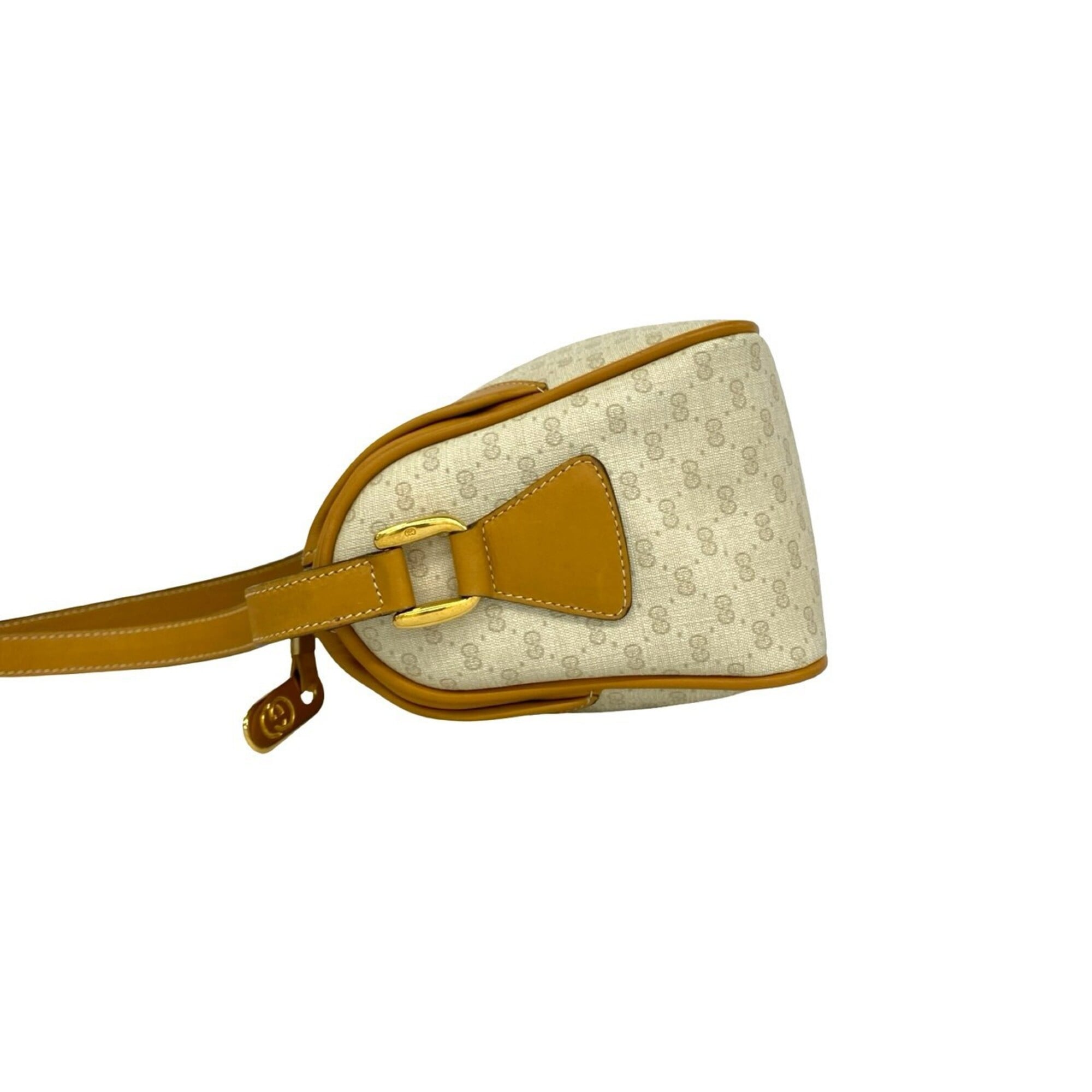 Gucci Brown Ivory Leather Pvc Shoulder Bag (Pre-Owned)