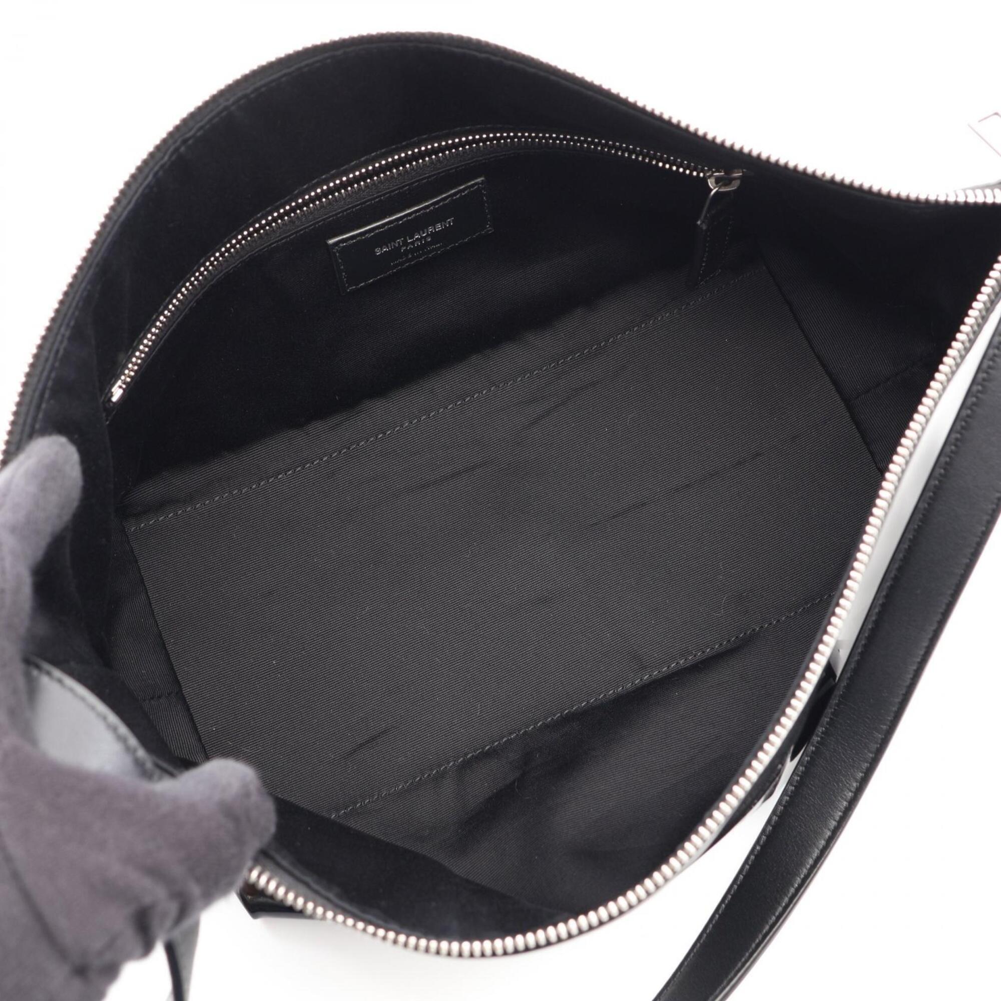 Yves Saint Laurent Black Leather Handbag Shoulder Bag (Pre-Owned)